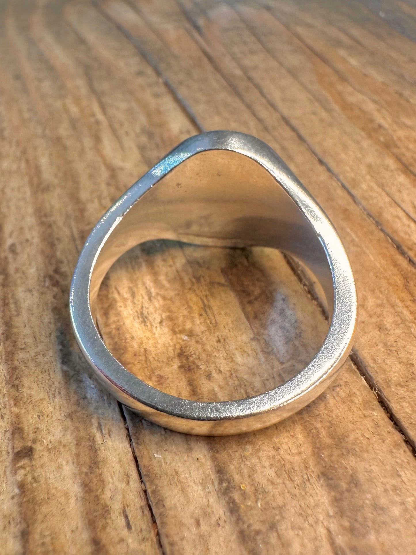 Signet Plain 925 Sterling Silver Size V1/2 Ring
