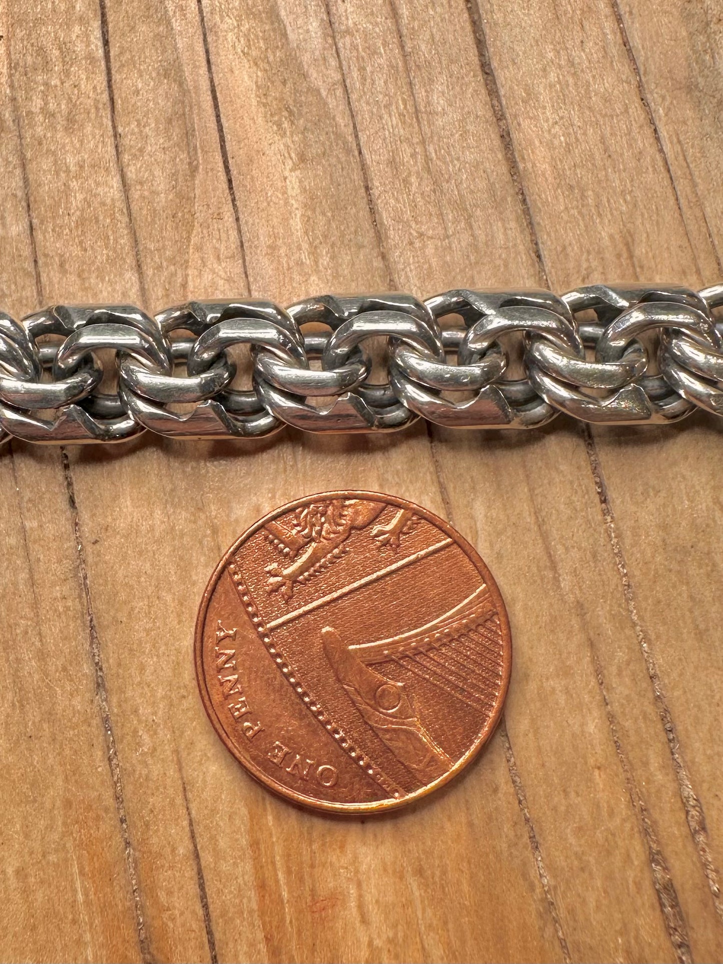 Vintage Bismarck Chunky 925 Sterling Silver 22.5 inch Necklace