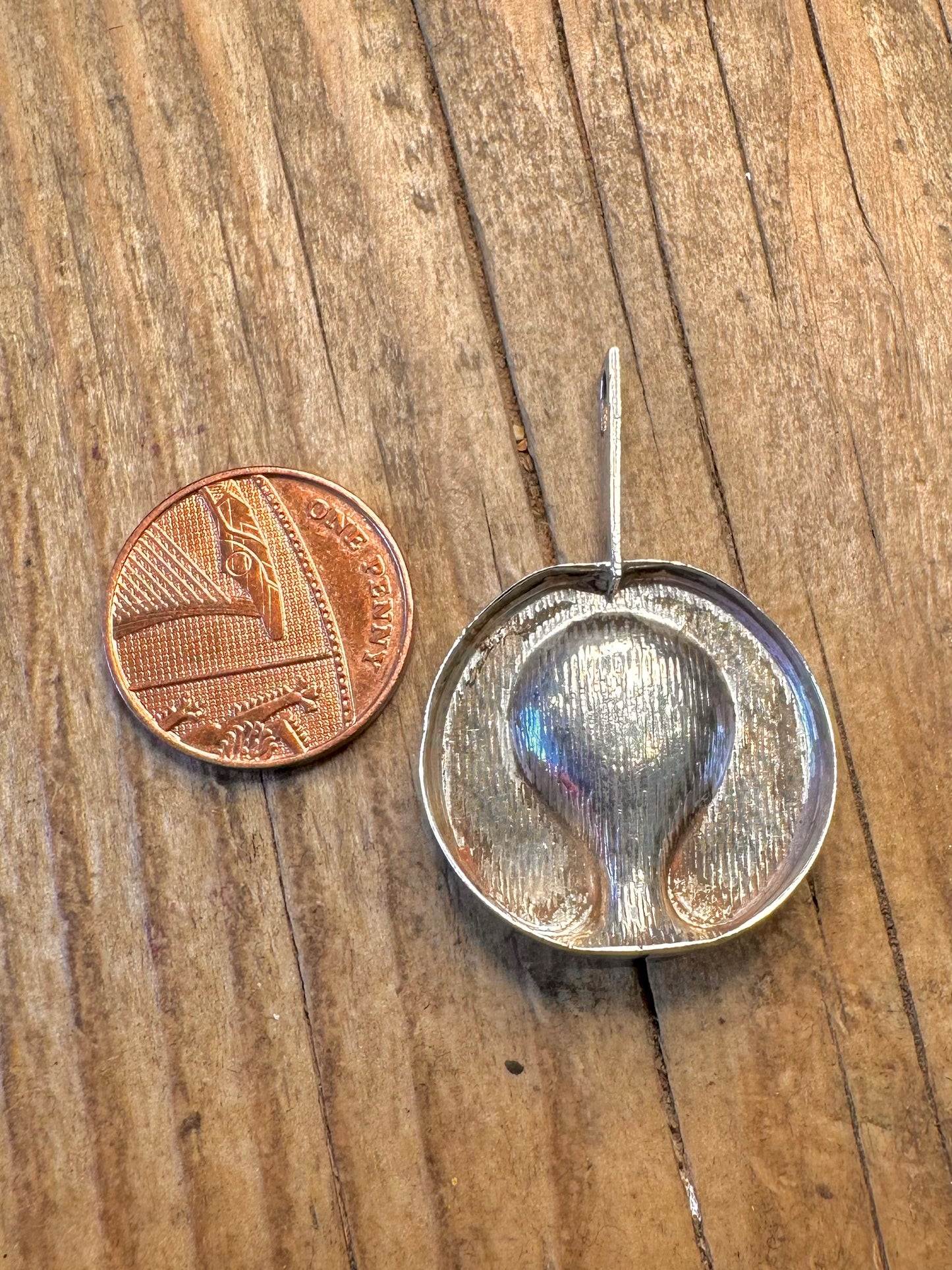 Abstract Modernist Shape 925 Sterling Silver Pendant