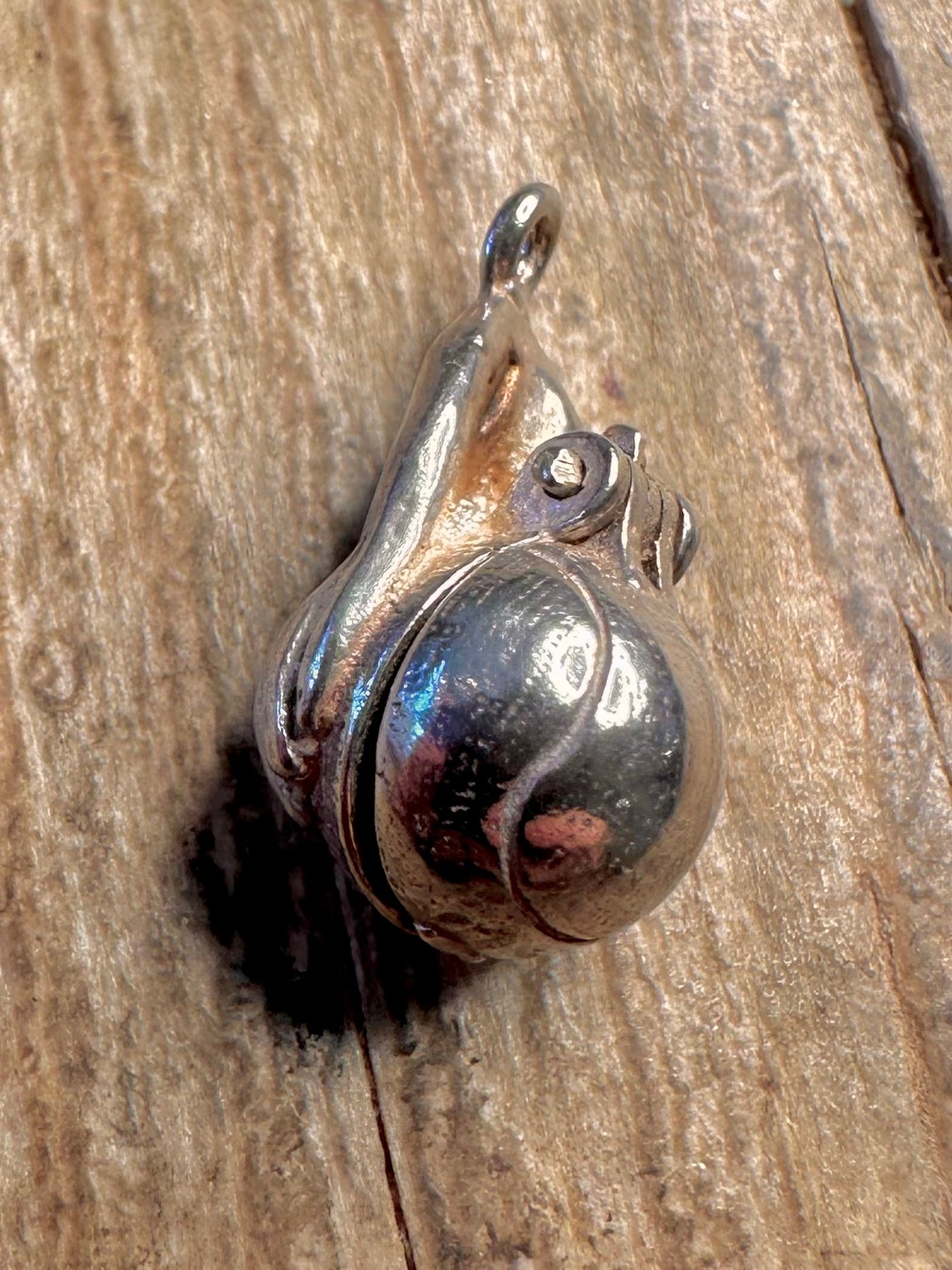 Vintage Hand Holding Ball with Racket inside 925 Sterling Silver Charm Pendant