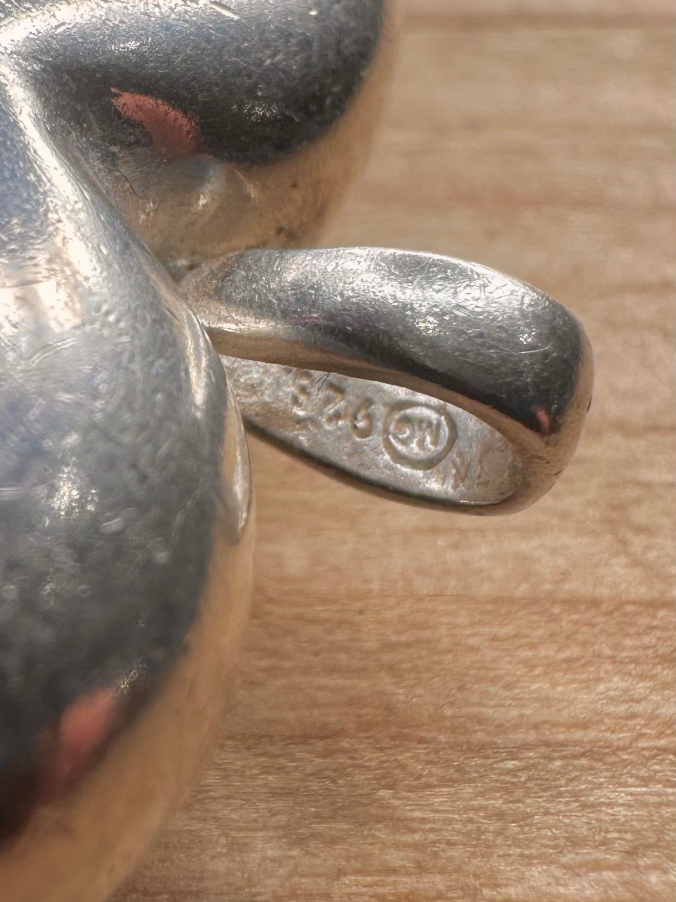 Moderner Puff-Herz-Anhänger aus 925er Sterlingsilber