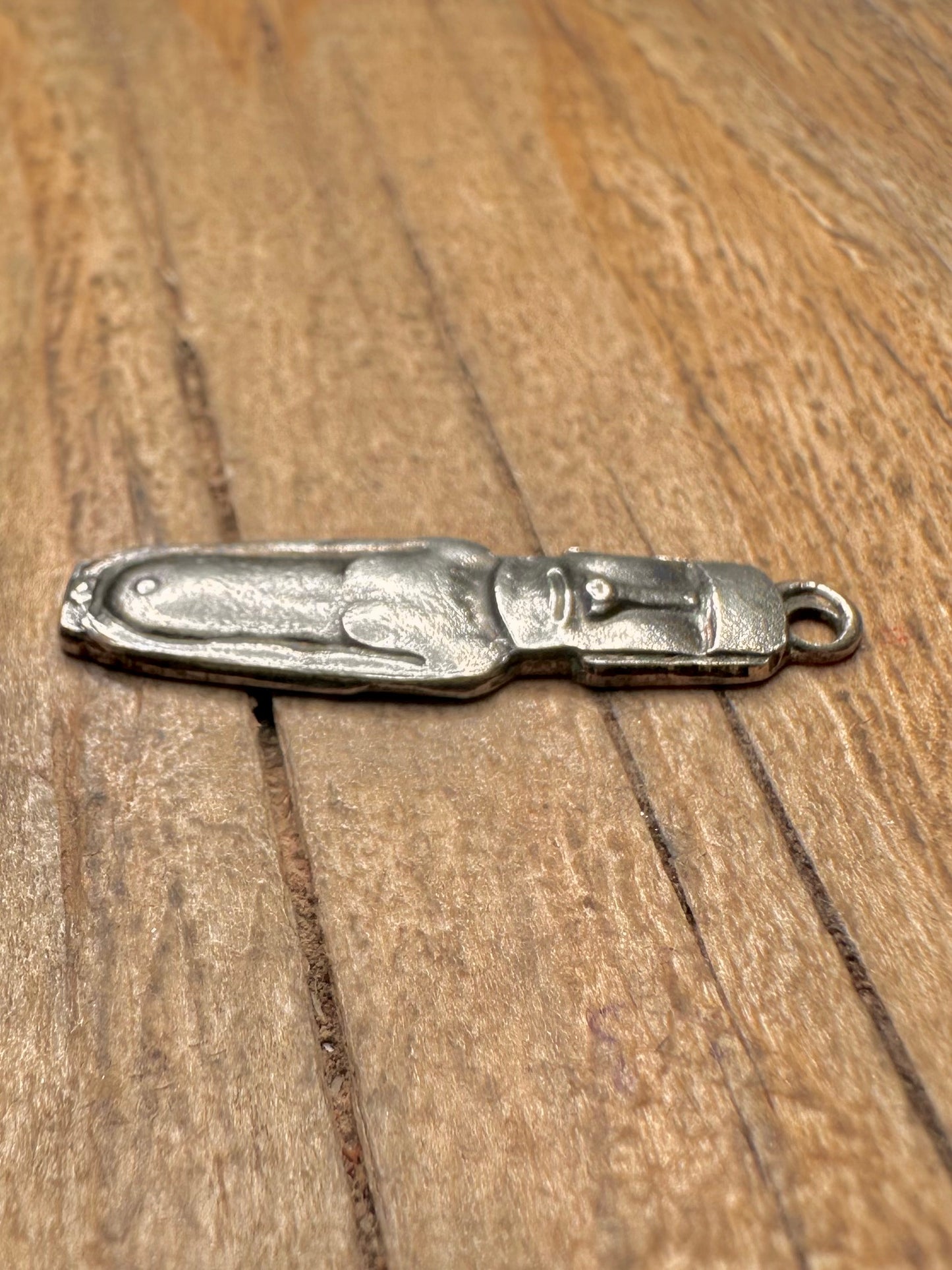 Vintage Norwegian EIK Easter Island Aku Aku 830 Silver Pendant