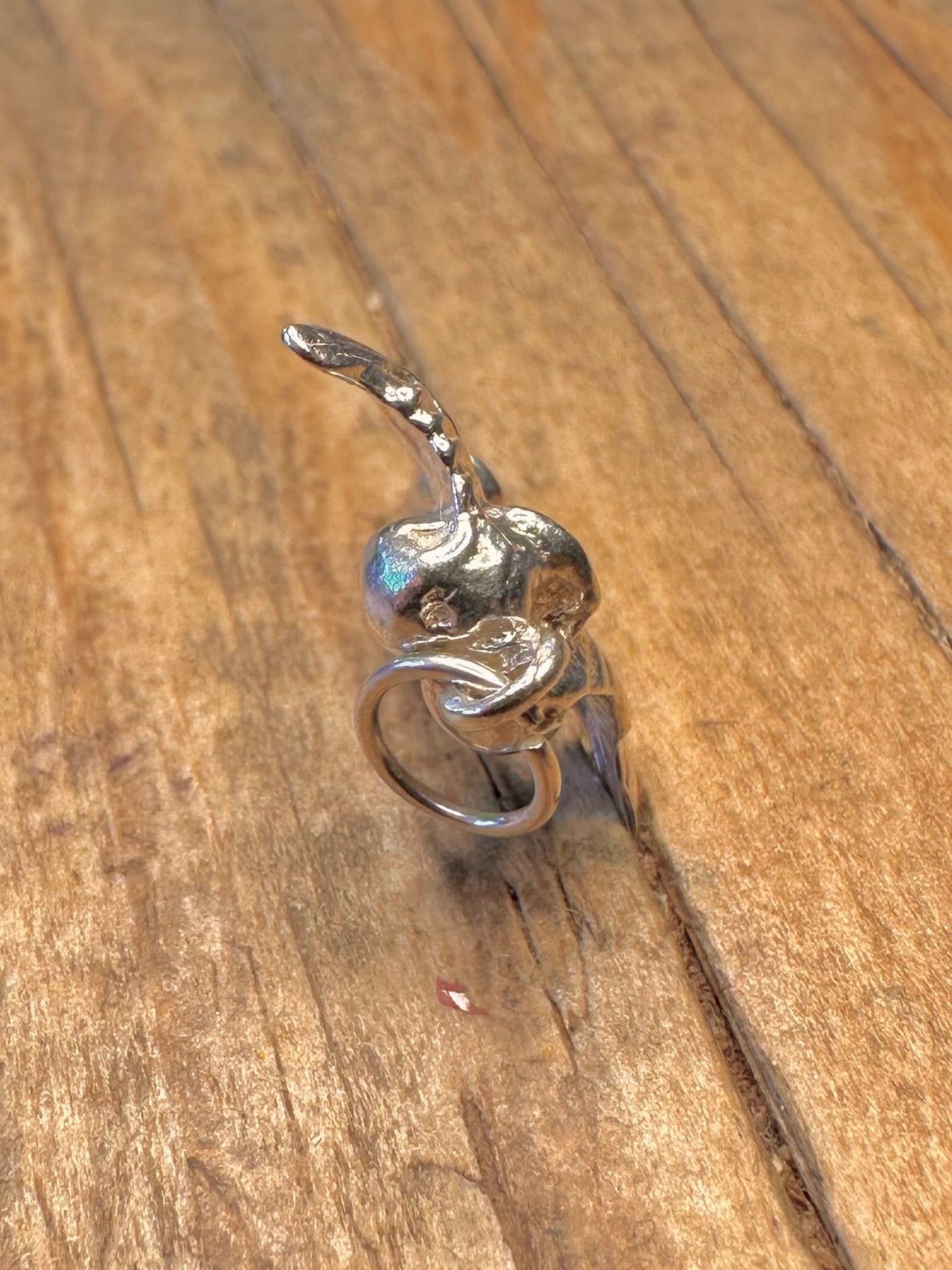 Moderner geflügelter Phallus 925er Sterling Silber Anhänger
