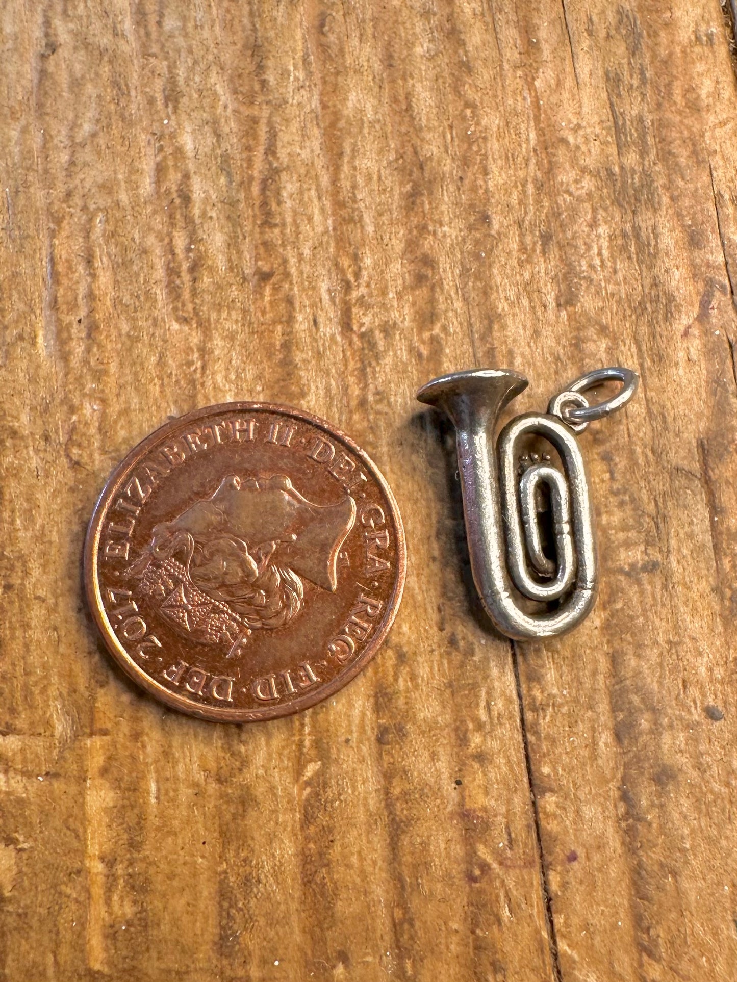 Musical Tuba Instrument 925 Sterling Silver Charm Pendant