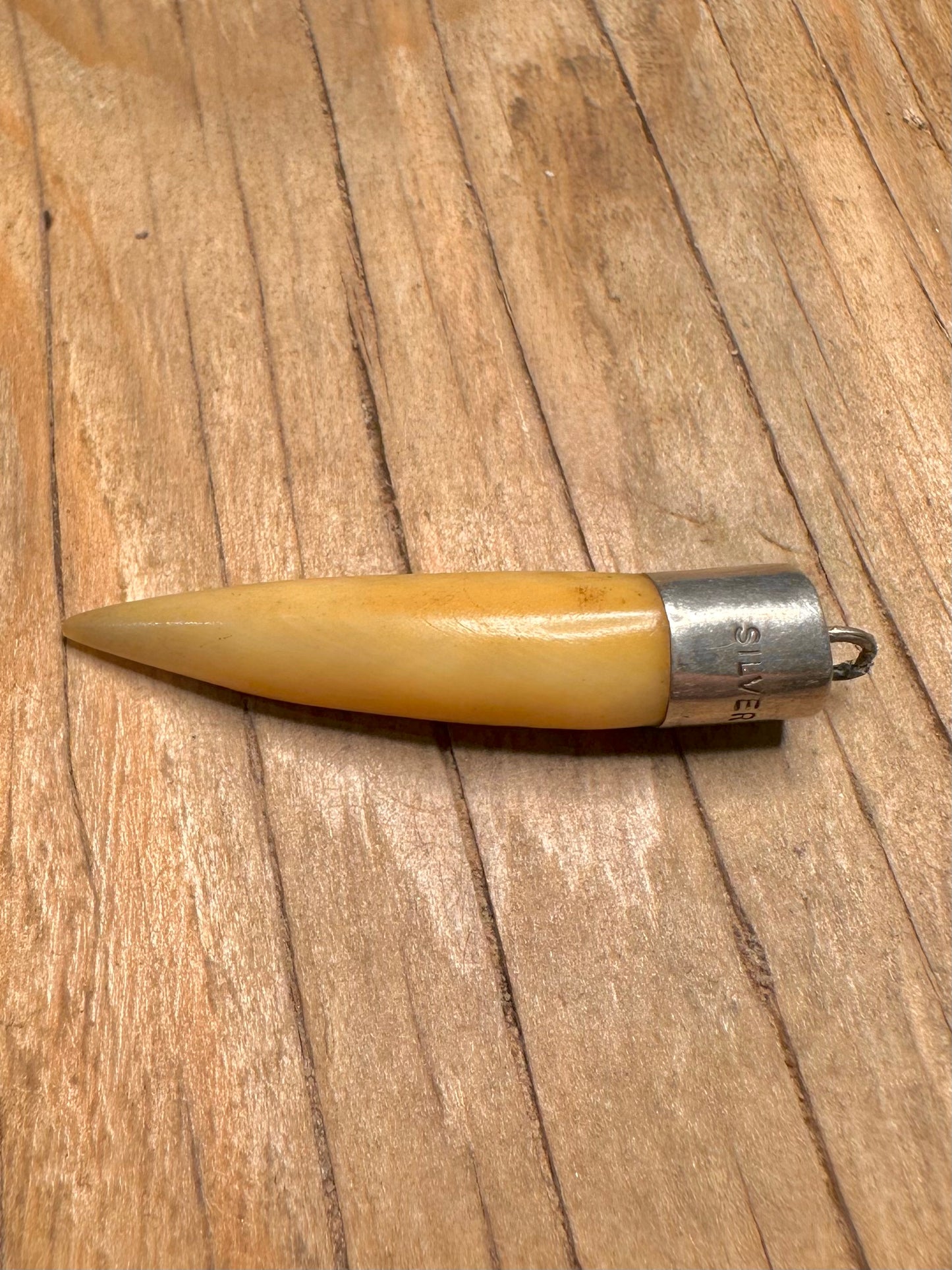 Vintage Tooth 925 Sterling Silver Pendant