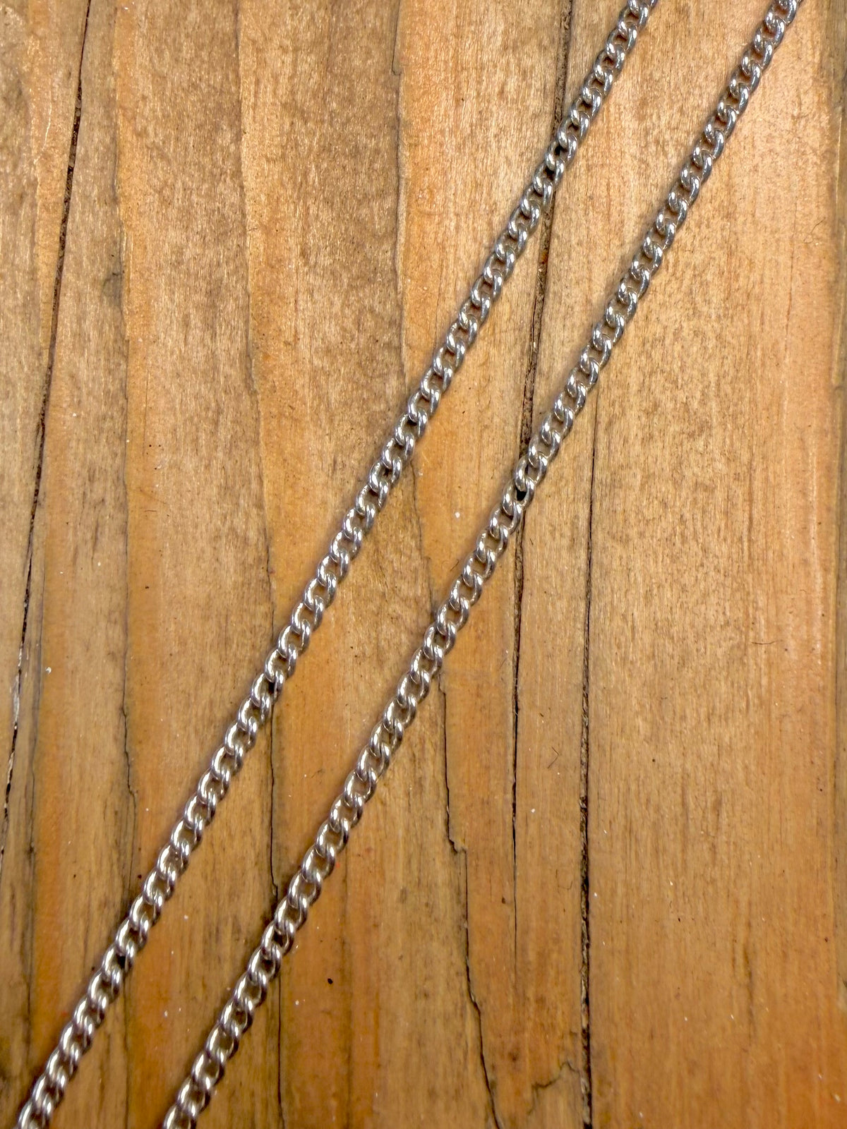 Curb Chain 925 Sterling Silver 22.4 inch Necklace