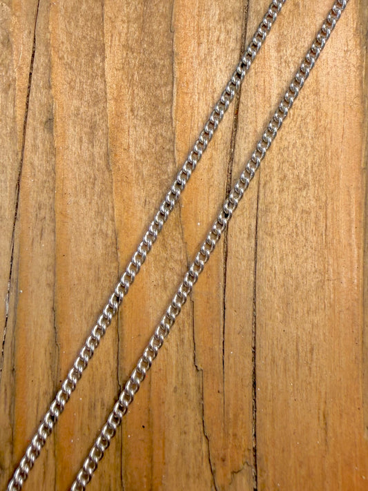 Curb Chain 925 Sterling Silver 22.4 inch Necklace
