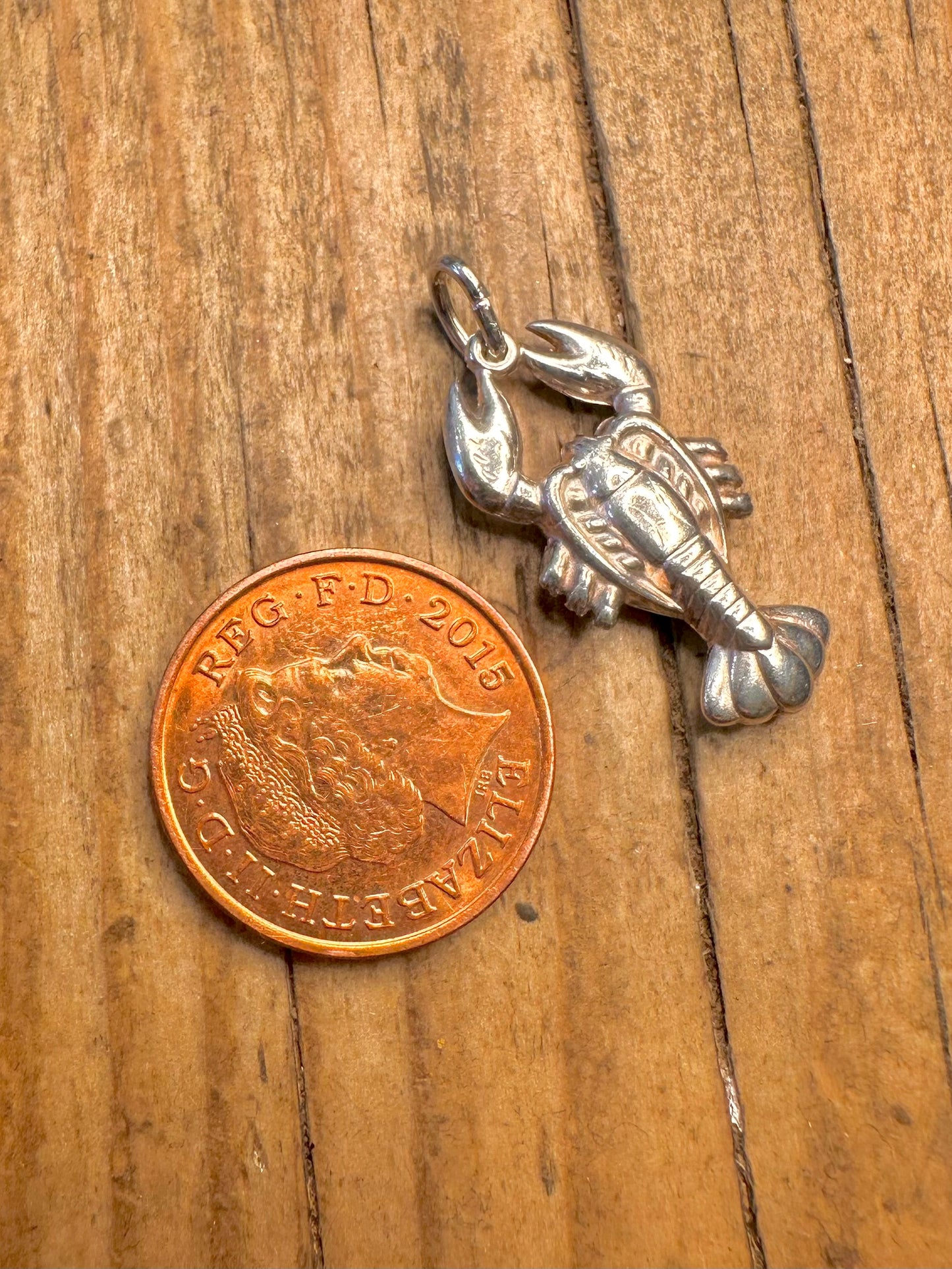 Lobster 925 Sterling Silver Charm Pendant