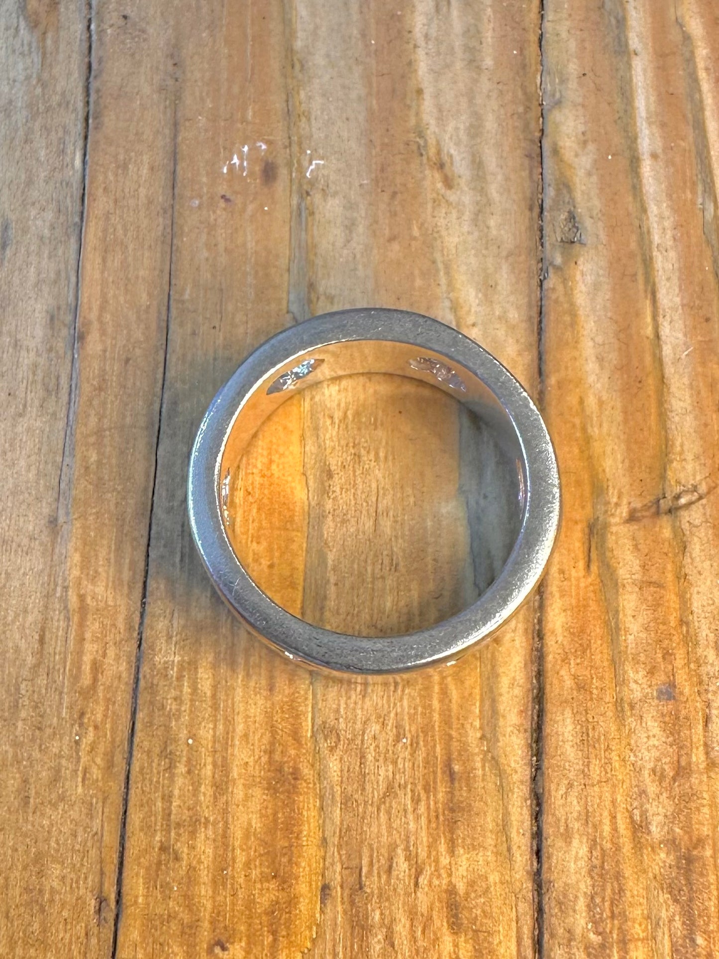 Heart Cut Out Band 925 Sterling Silver Size Q Ring