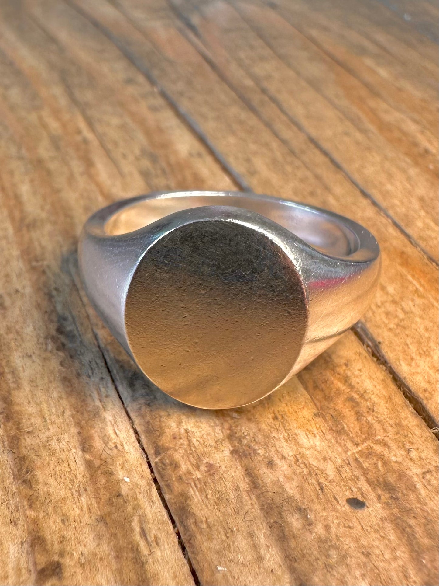 Signet Plain 925 Sterling Silver Size V1/2 Ring
