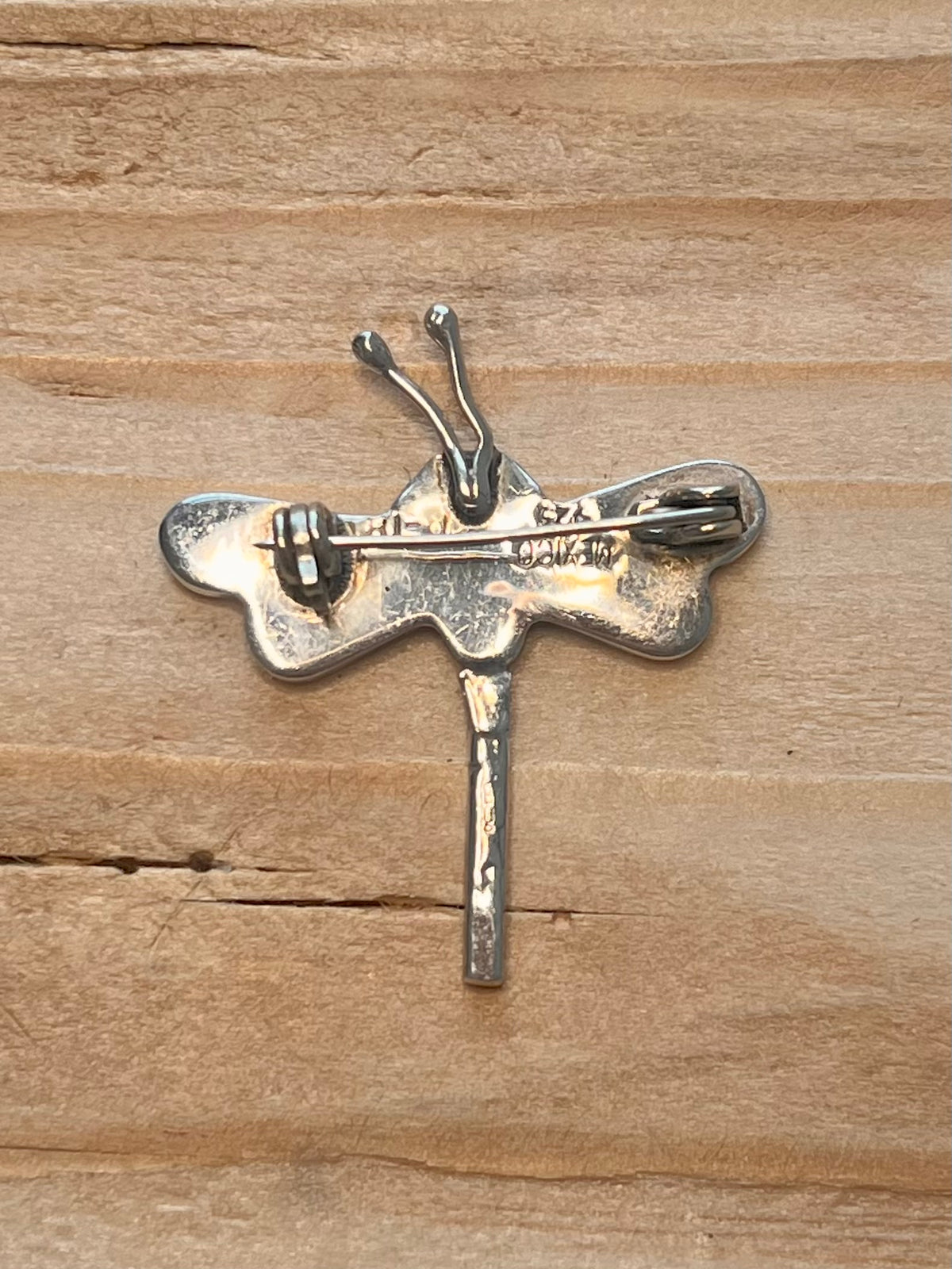 Turquoise Dragon Fly 925 Mexico Sterling Silver Brooch