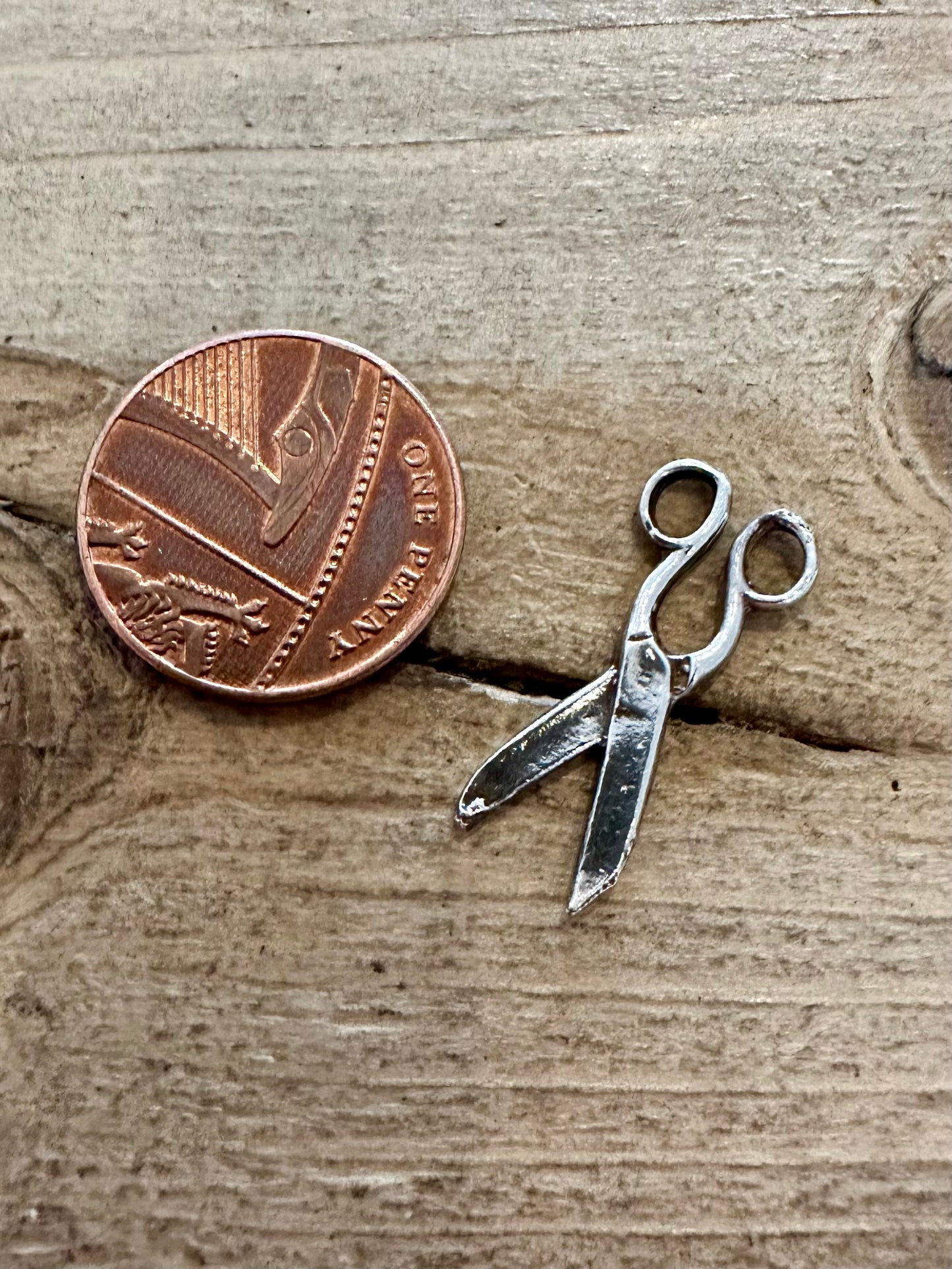 Vintage Scissors 925 Silver Charm Pendant