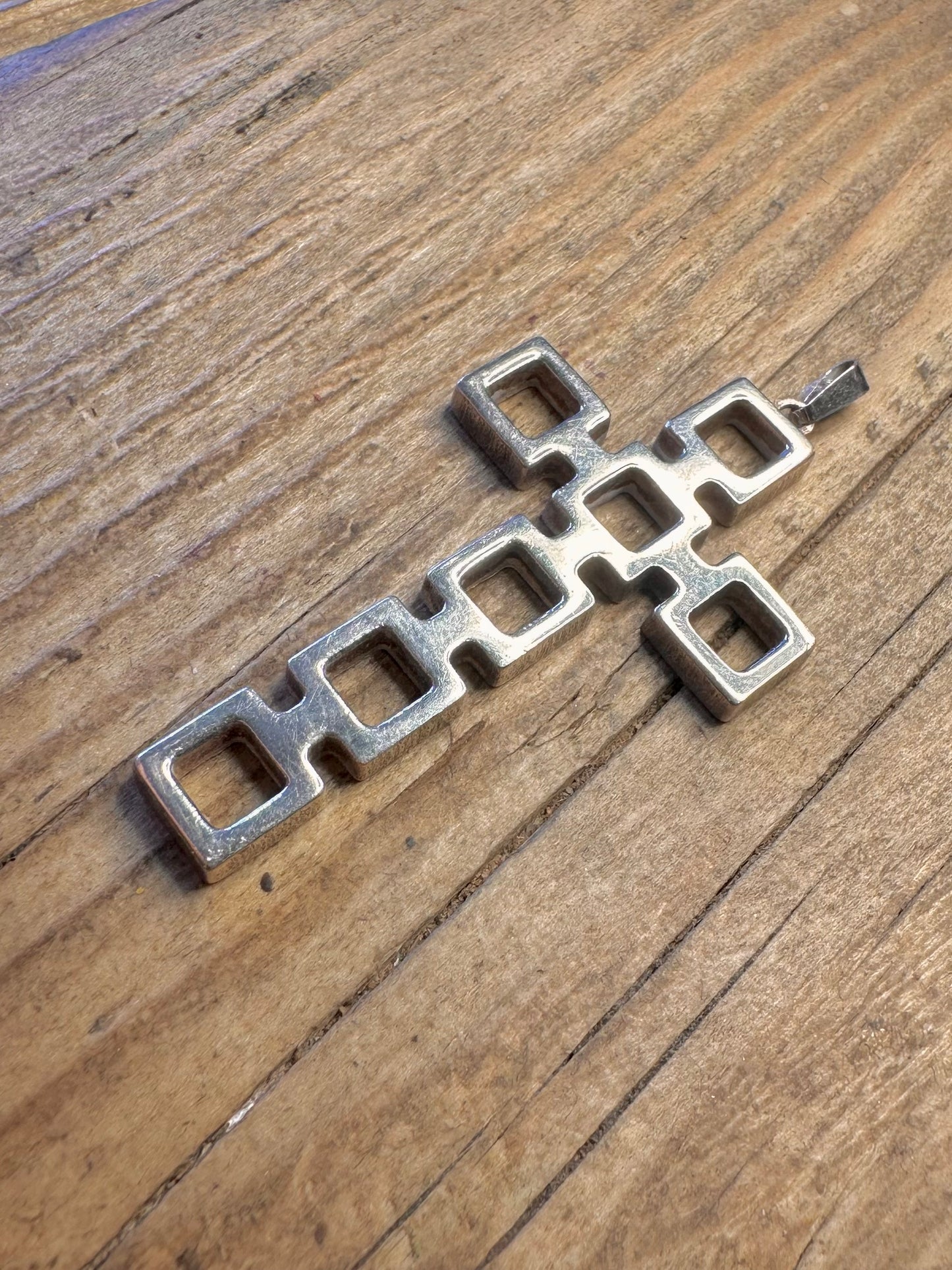 Geometrisches Kreuz Maker NB 05 Finnland 925 Sterlingsilber-Anhänger