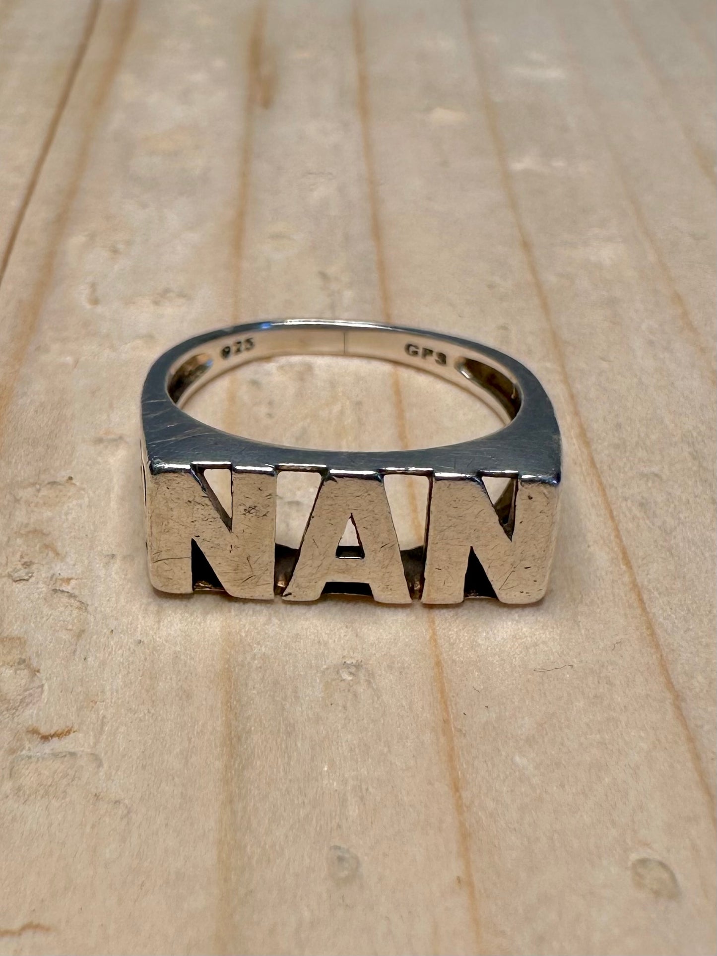 Nan Signet 925 Sterling Silver Size K Ring