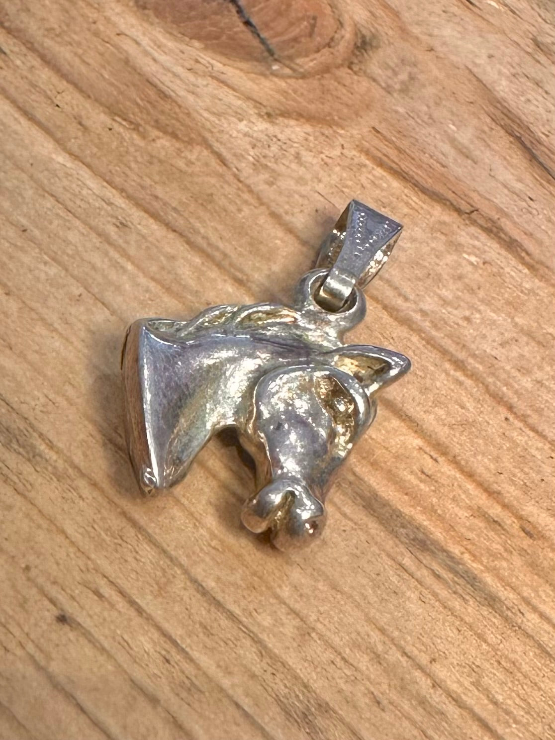 Vintage Horse Head 925 Silver Pendant