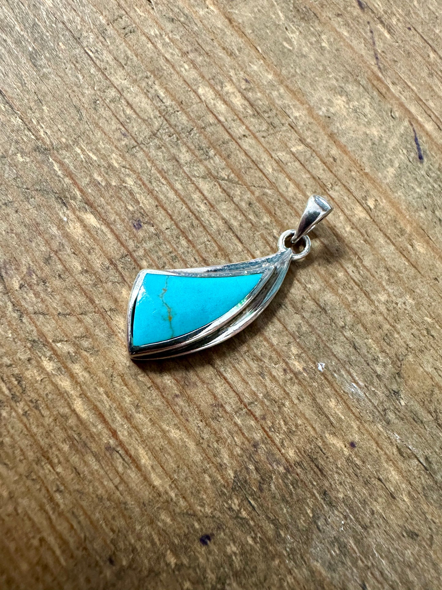 Vintage Turquoise 925 Silver Pendant