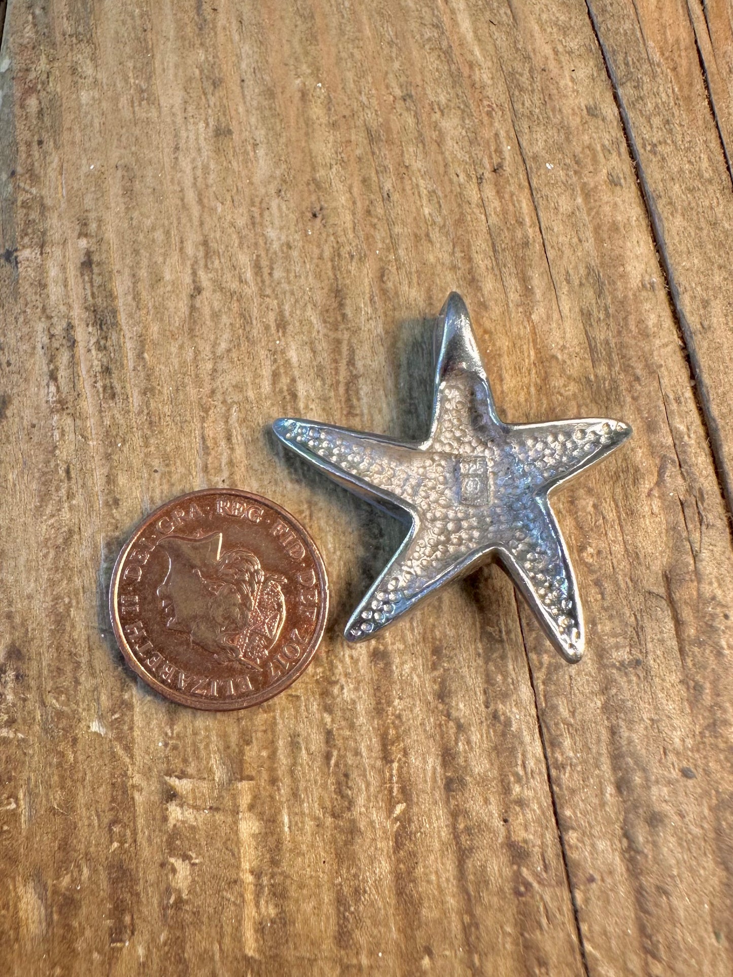 Blue Opal Inlay Starfish 925 Sterling Silver Pendant