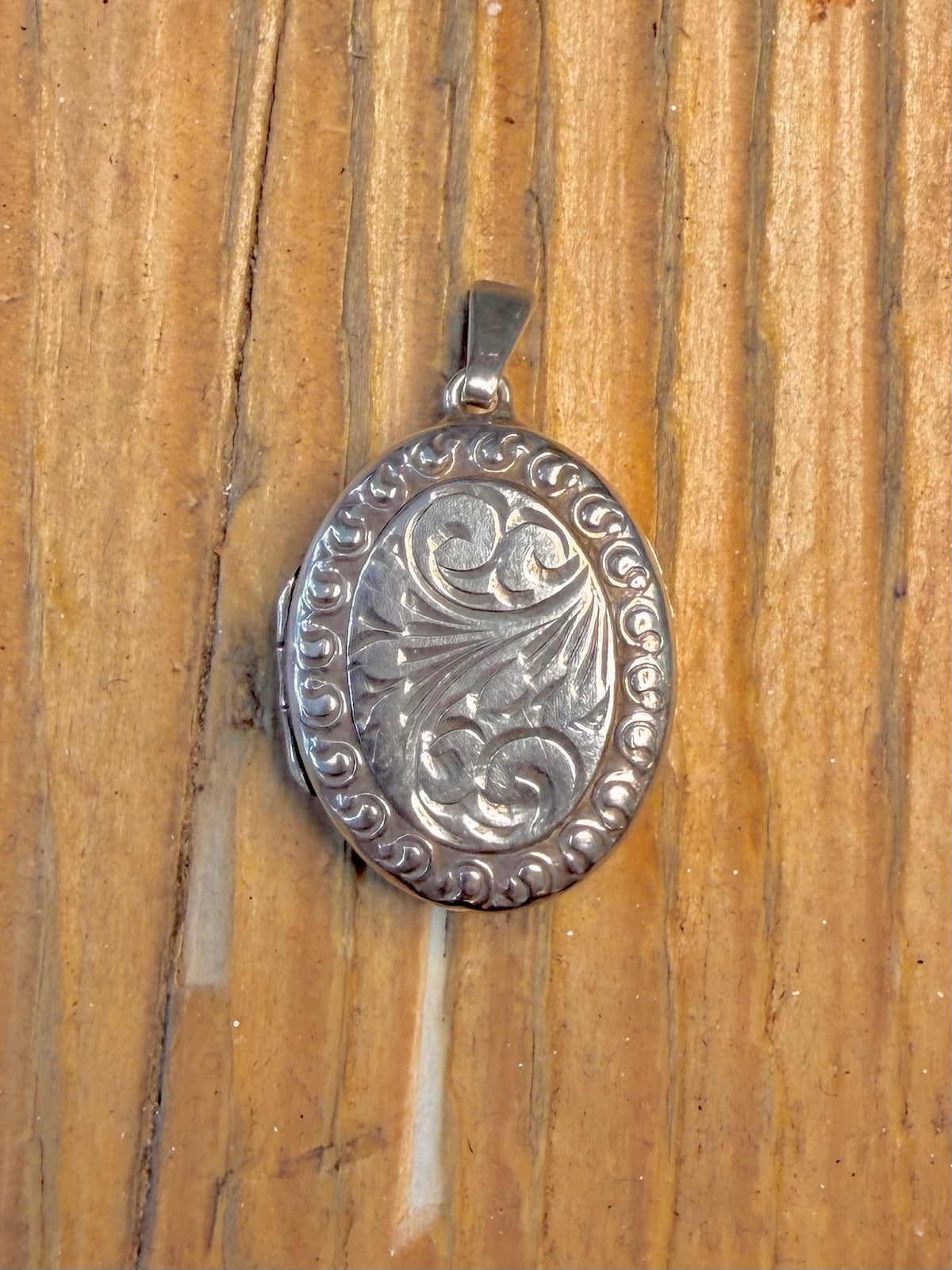 Oval Victorian Style Floral Engraved Locket 925 Sterling Silver Earrings