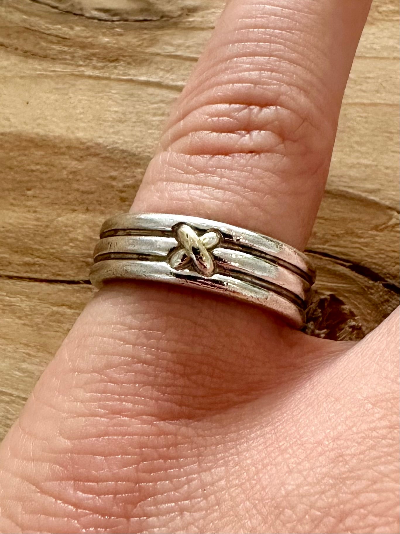 Vintage Band X 925 Silver Size O Ring