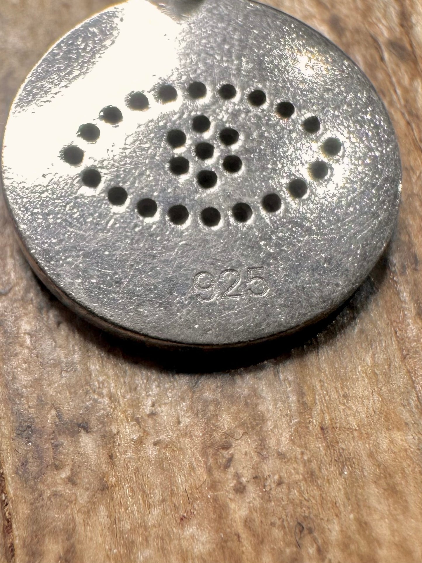 Modern Blue and White CZ Eye 925 Sterling Silver Pendant