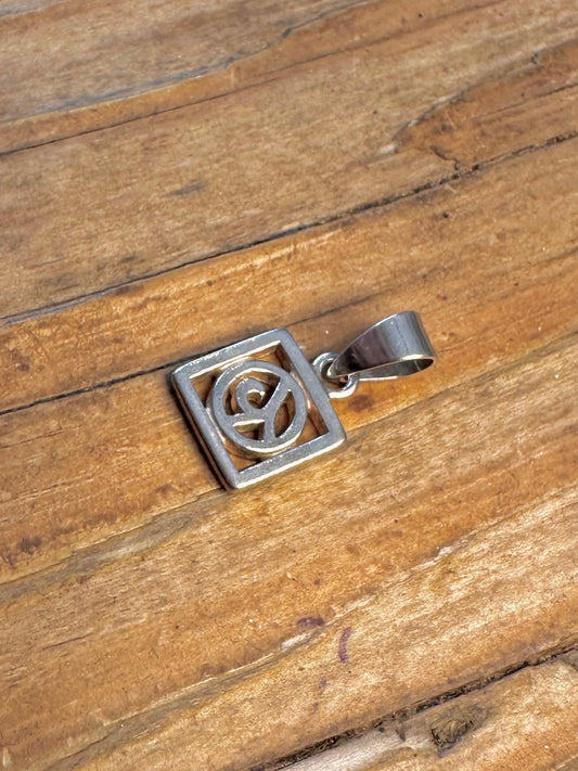 Mackintosh Symbol Square 925 Sterling Silver Pendant