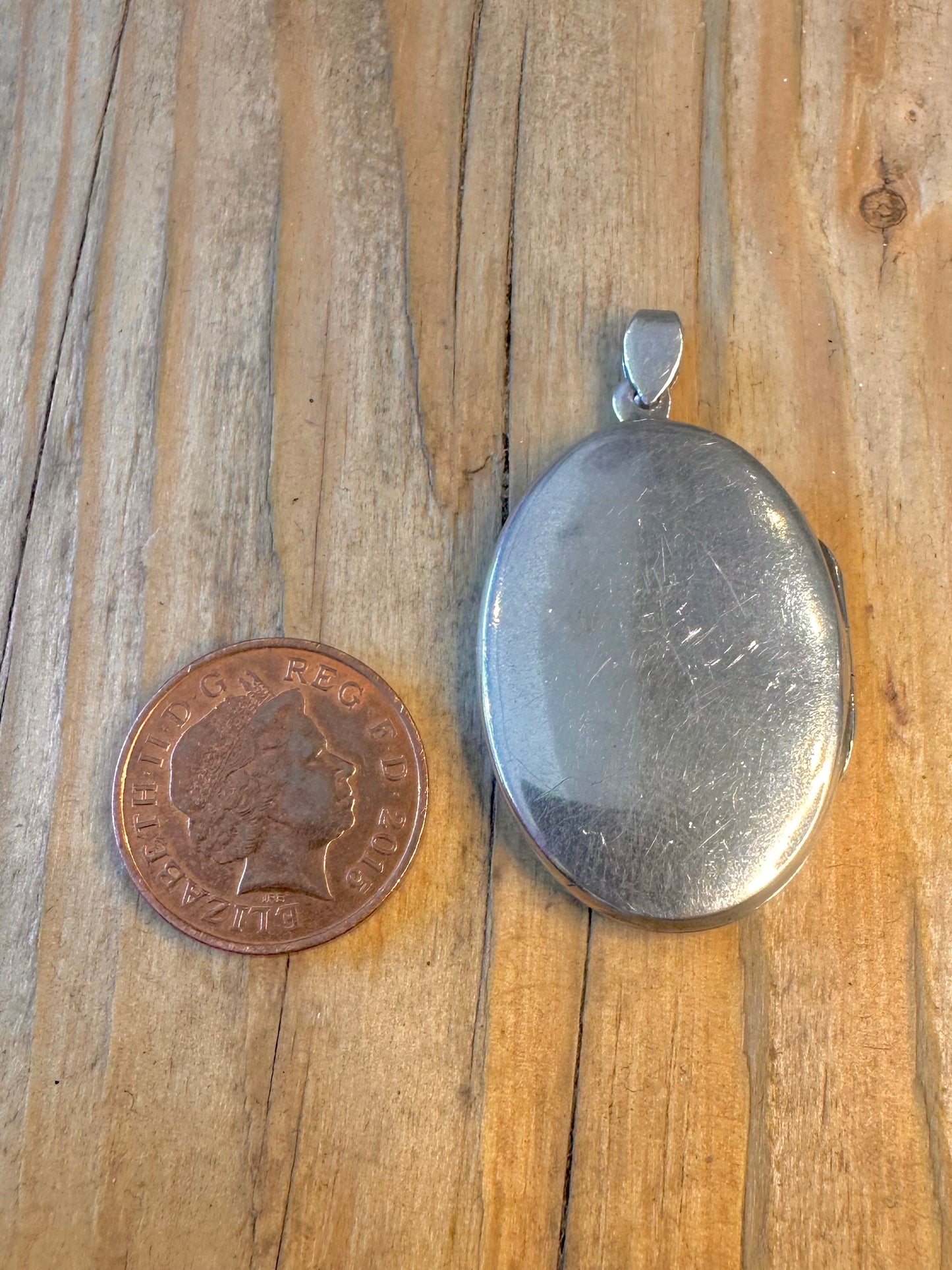 Oval Plain Locket 925 Sterling Silver Pendant