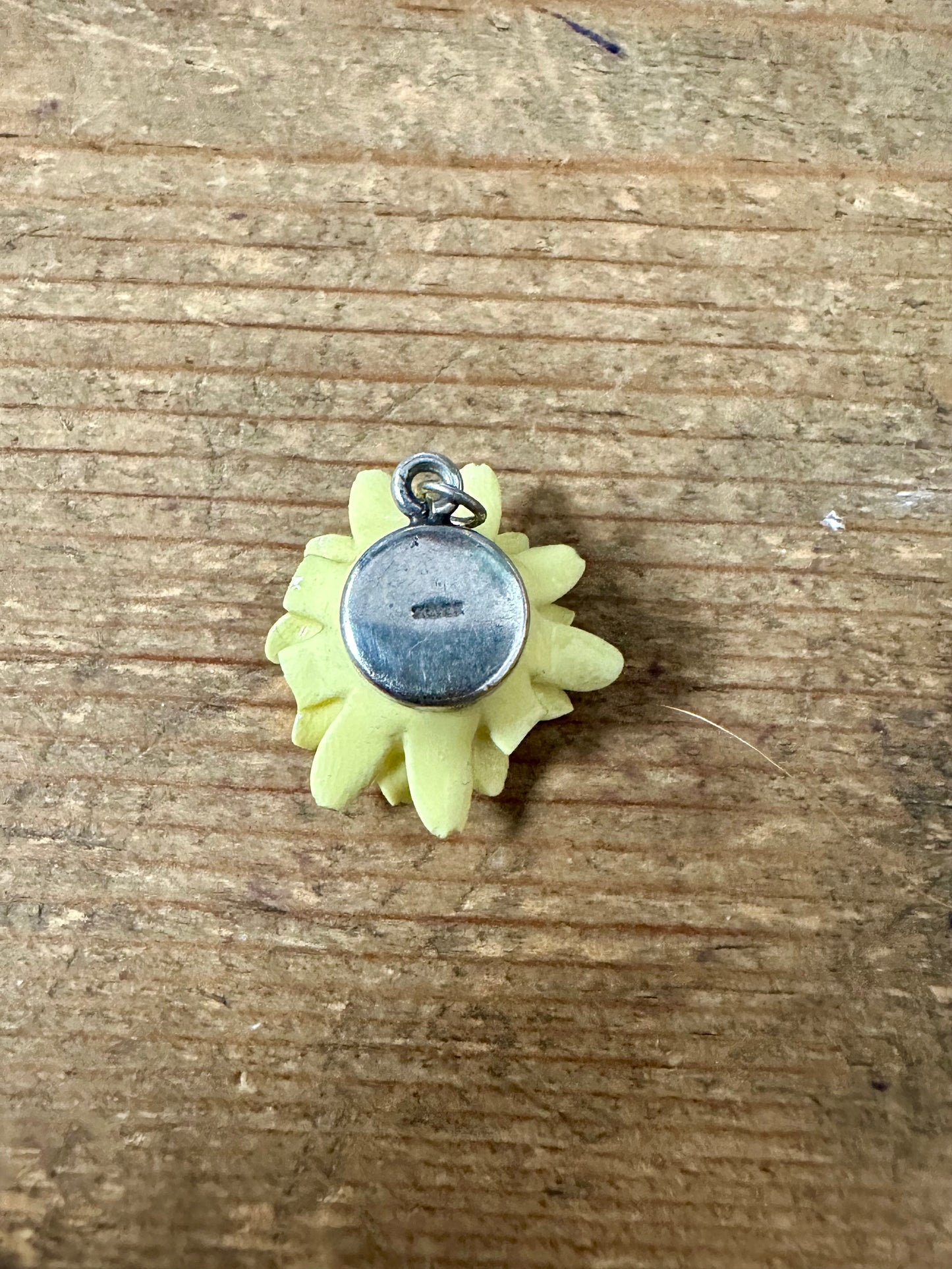 Vintage Sunflower 925 Silver Pendant