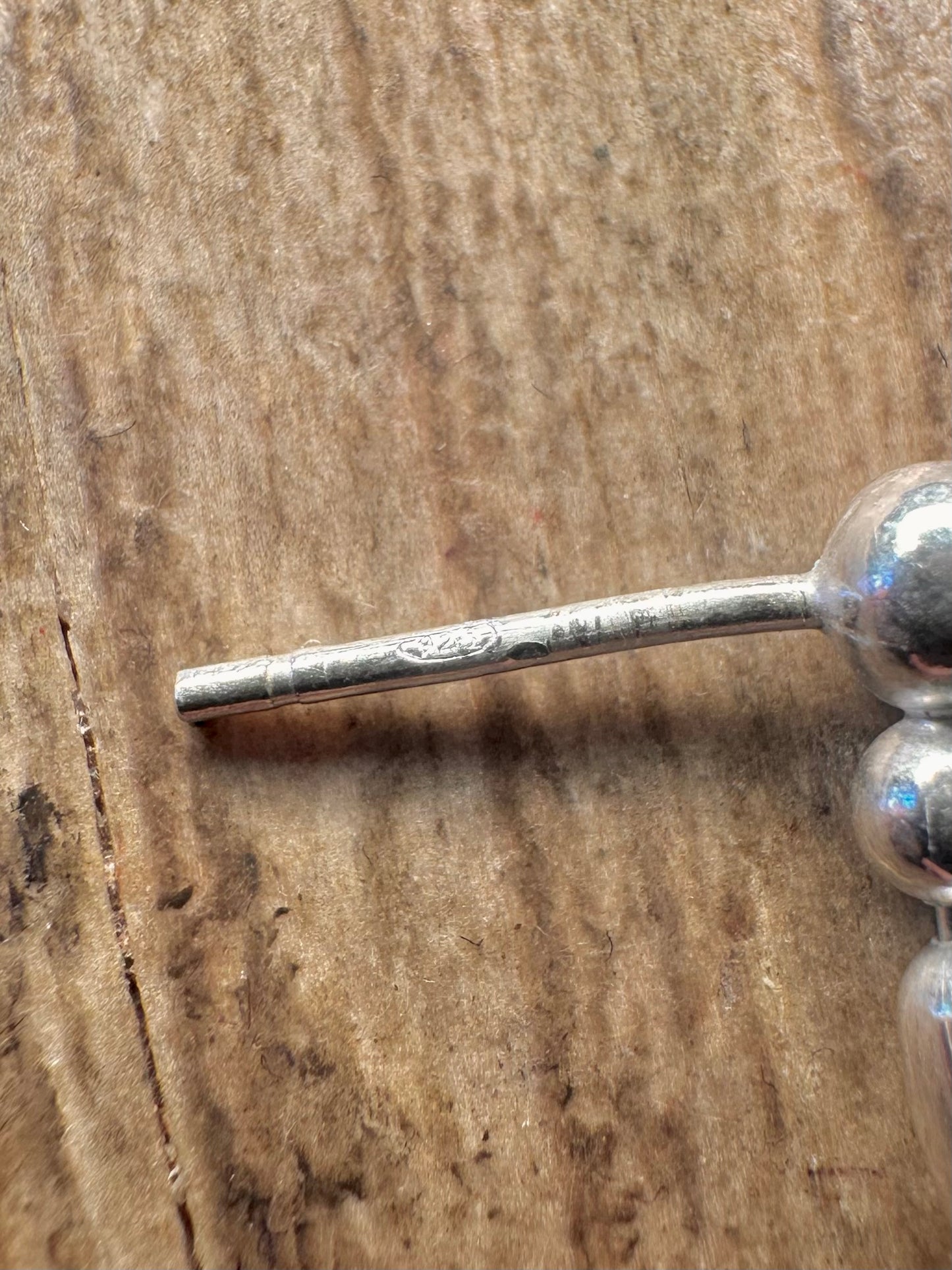 Modernist Bead Dangle 925 Sterling Silver Earrings