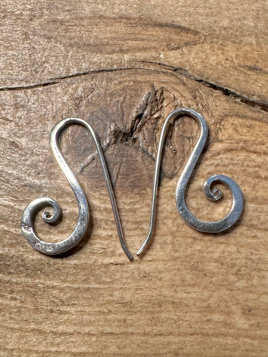 Abstract Swirl 925 Silver Earrings