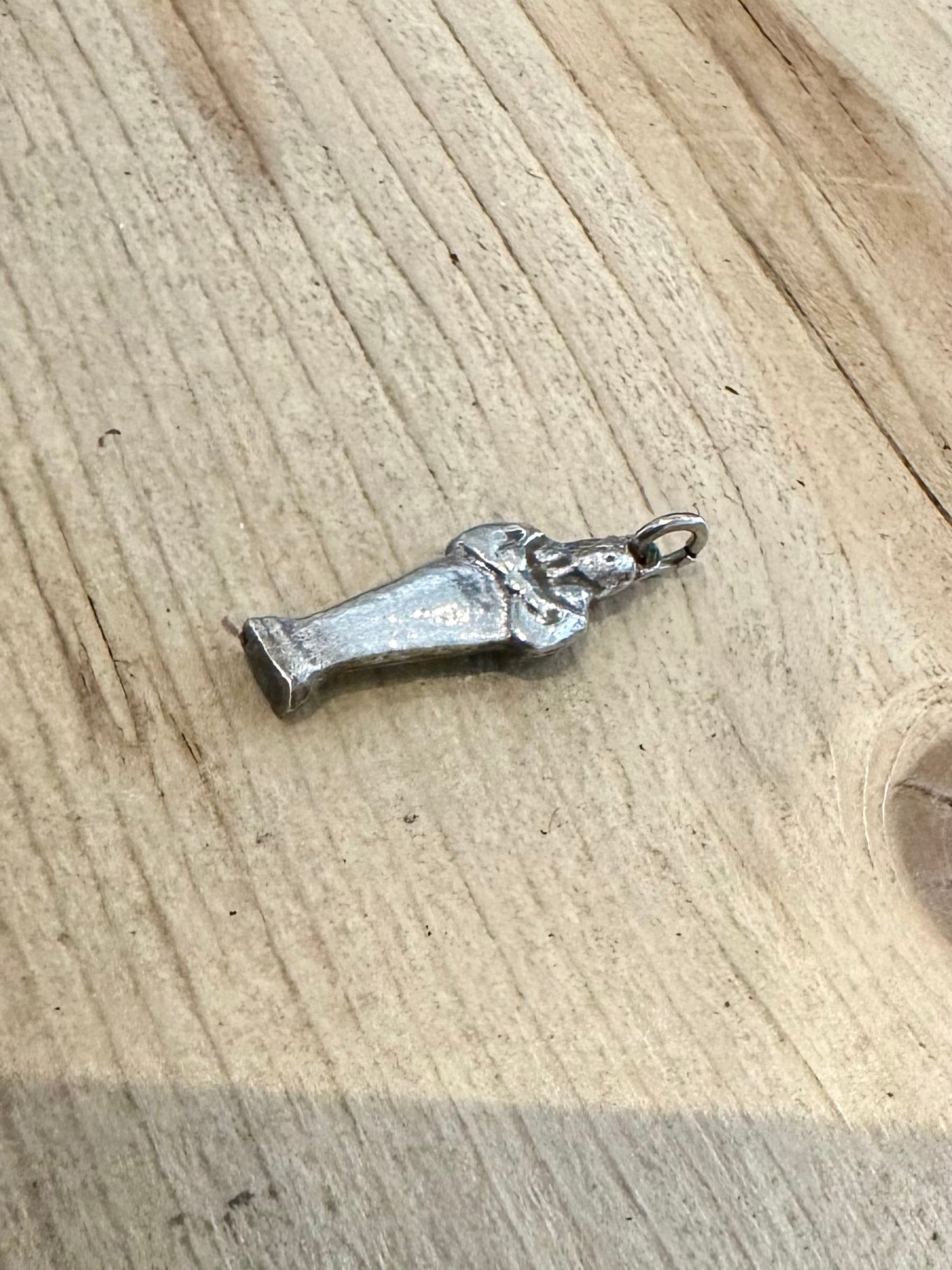 Vintage Egyptian Mummy Silver Charm Pendant