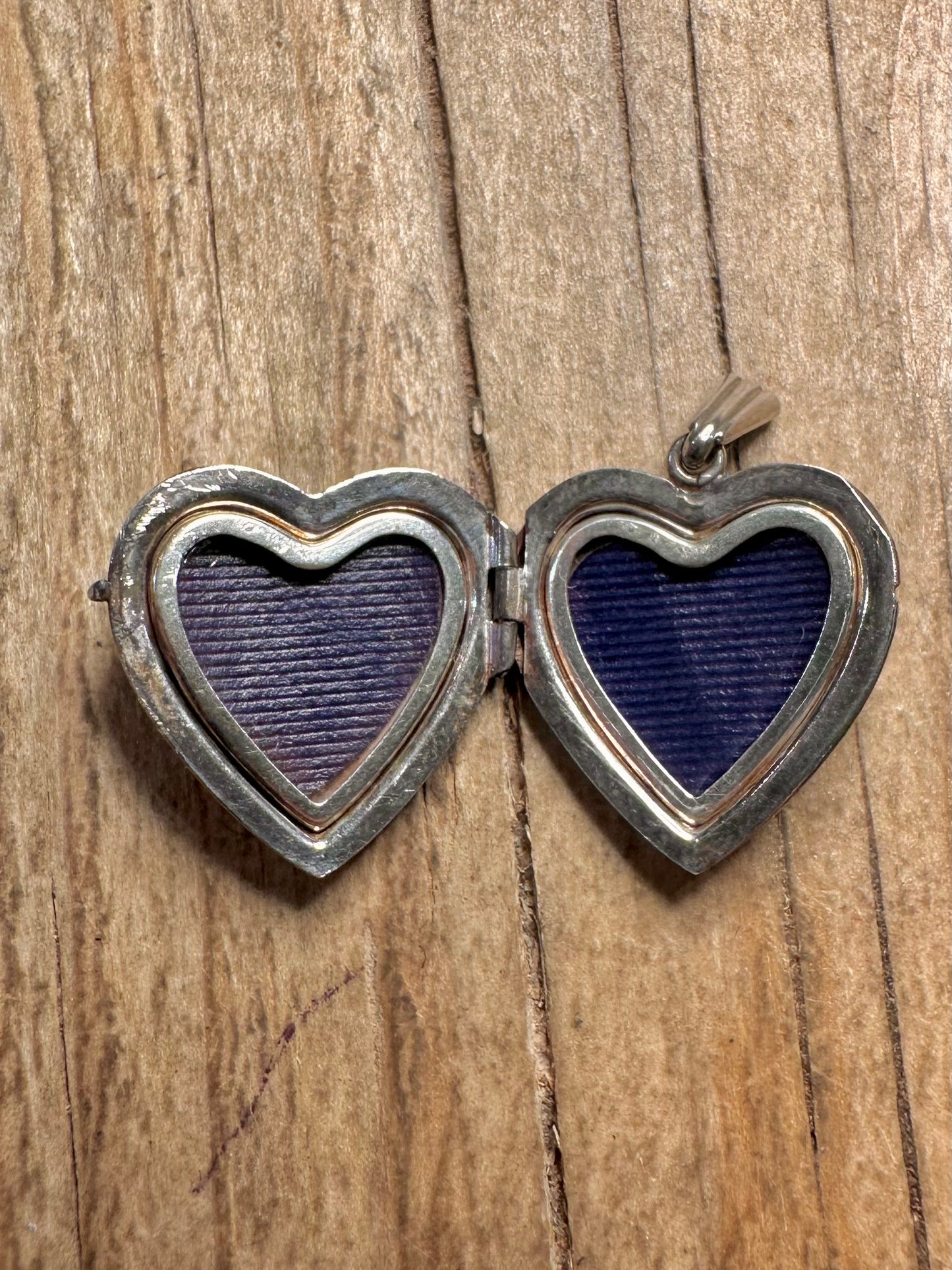 Vintage Engraved Heart 925 Sterling Silver Locket Pendant