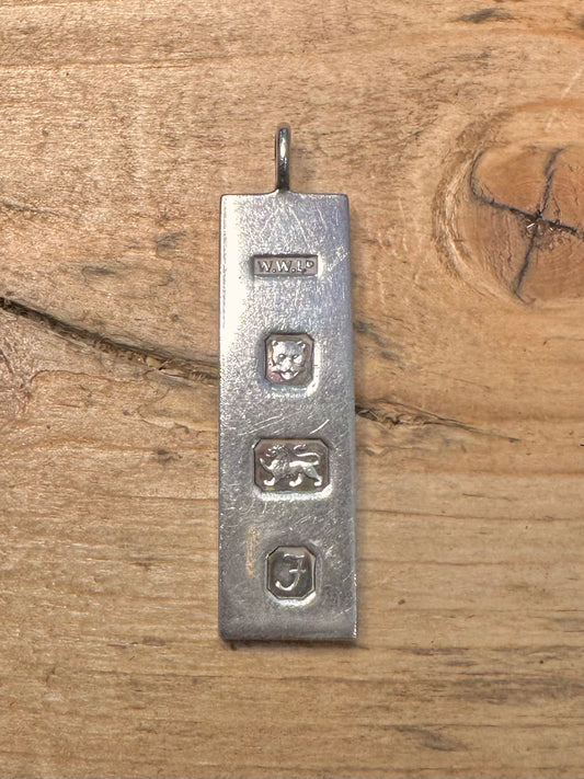 Vintage 1980 London Ingot 925 Silver Pendant