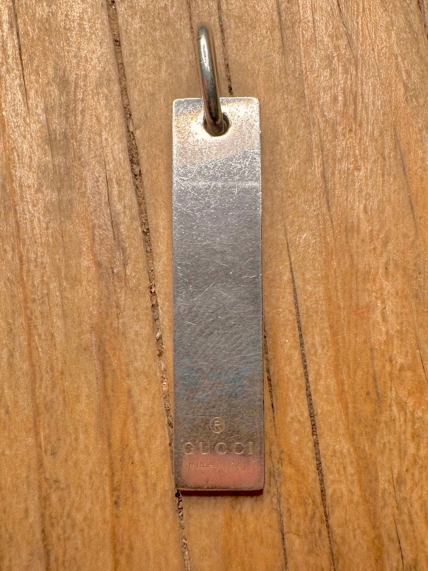 Vintage Gucci Bar 1697AR 925 Sterling Silver Pendant