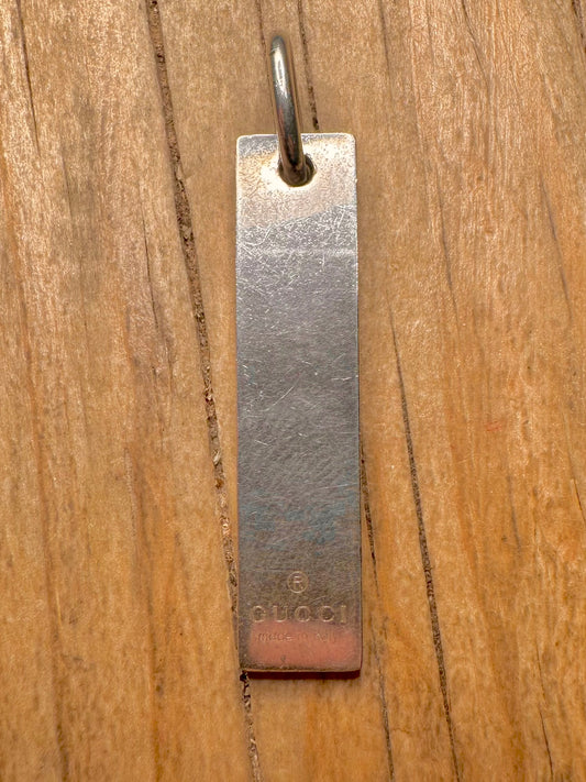 Vintage Gucci Bar 1697AR 925 Sterling Silver Pendant