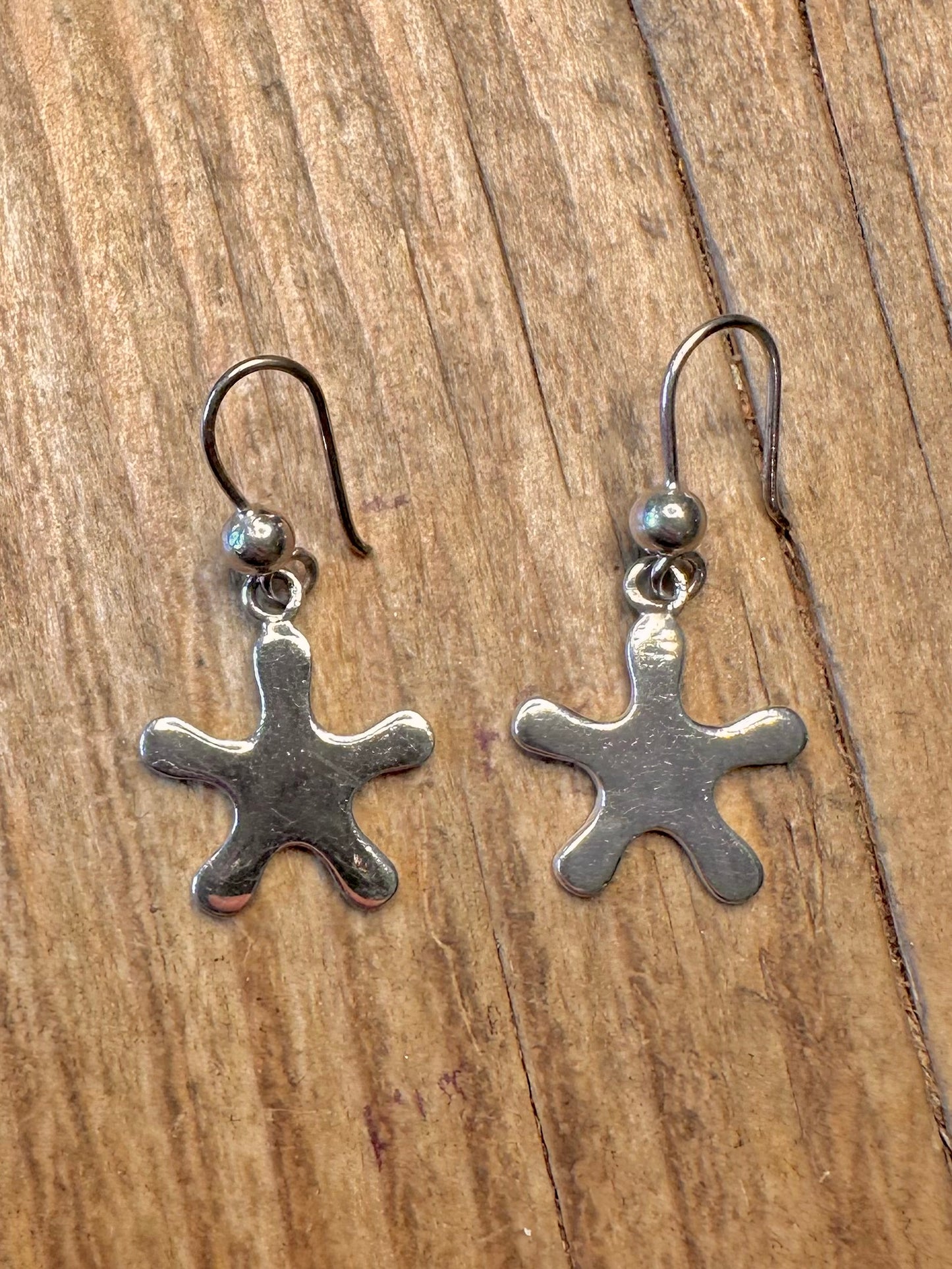 Abstract Star 925 Sterling Silver Earrings