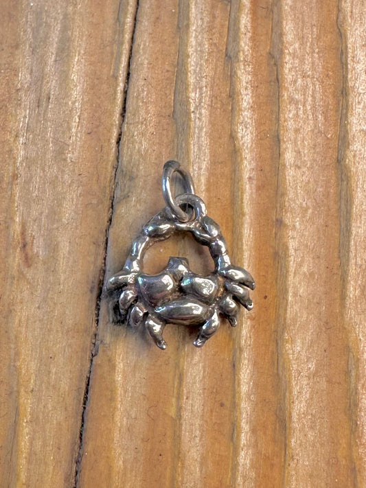 Crab 925 Sterling Silver Charm Pendant