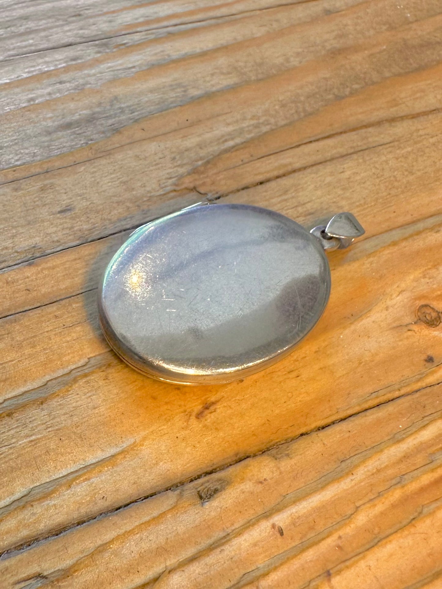 Oval Plain Locket 925 Sterling Silver Pendant