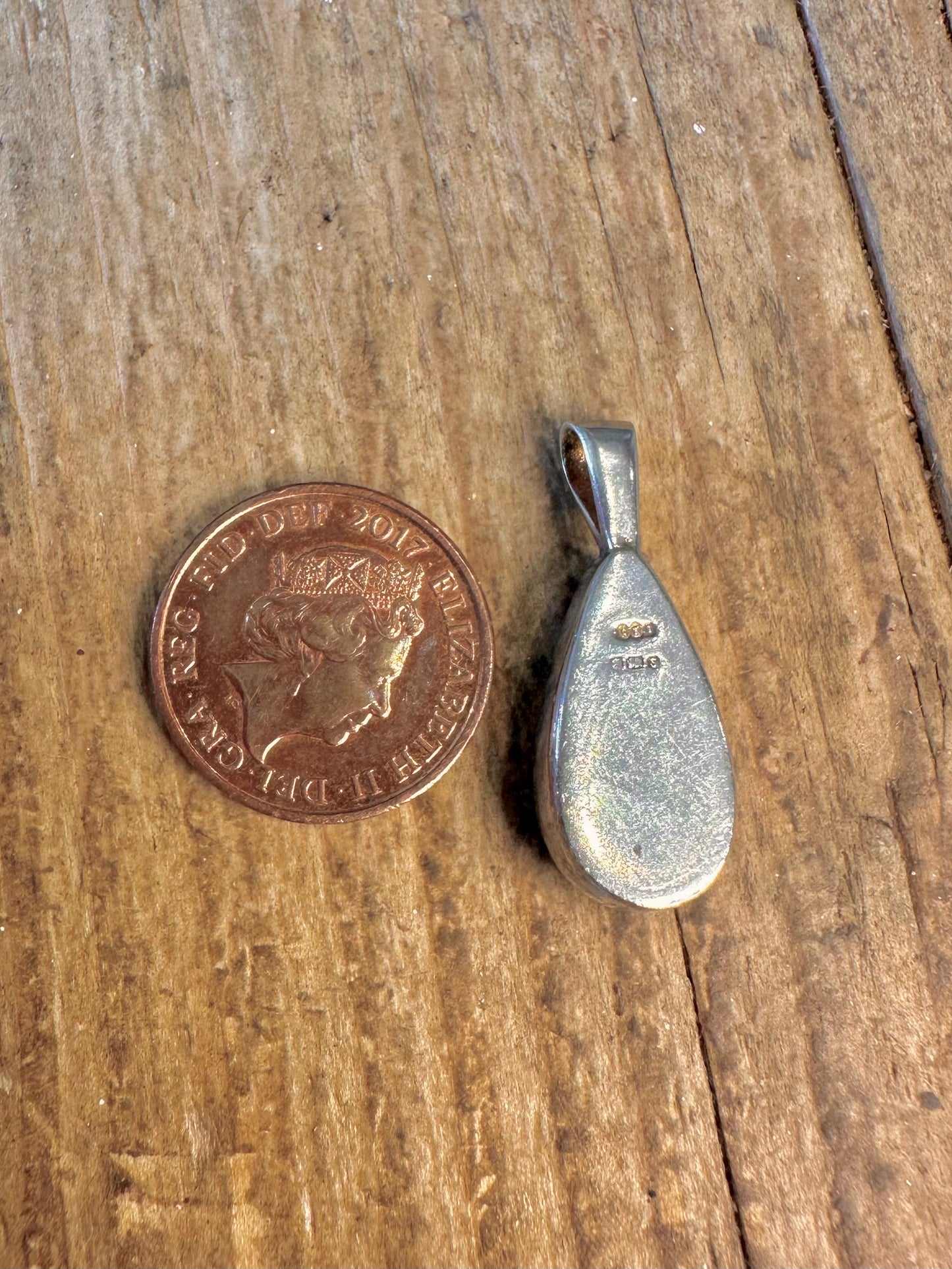 Blue John 1992 Sheffield 925 Sterling Silver Pendant