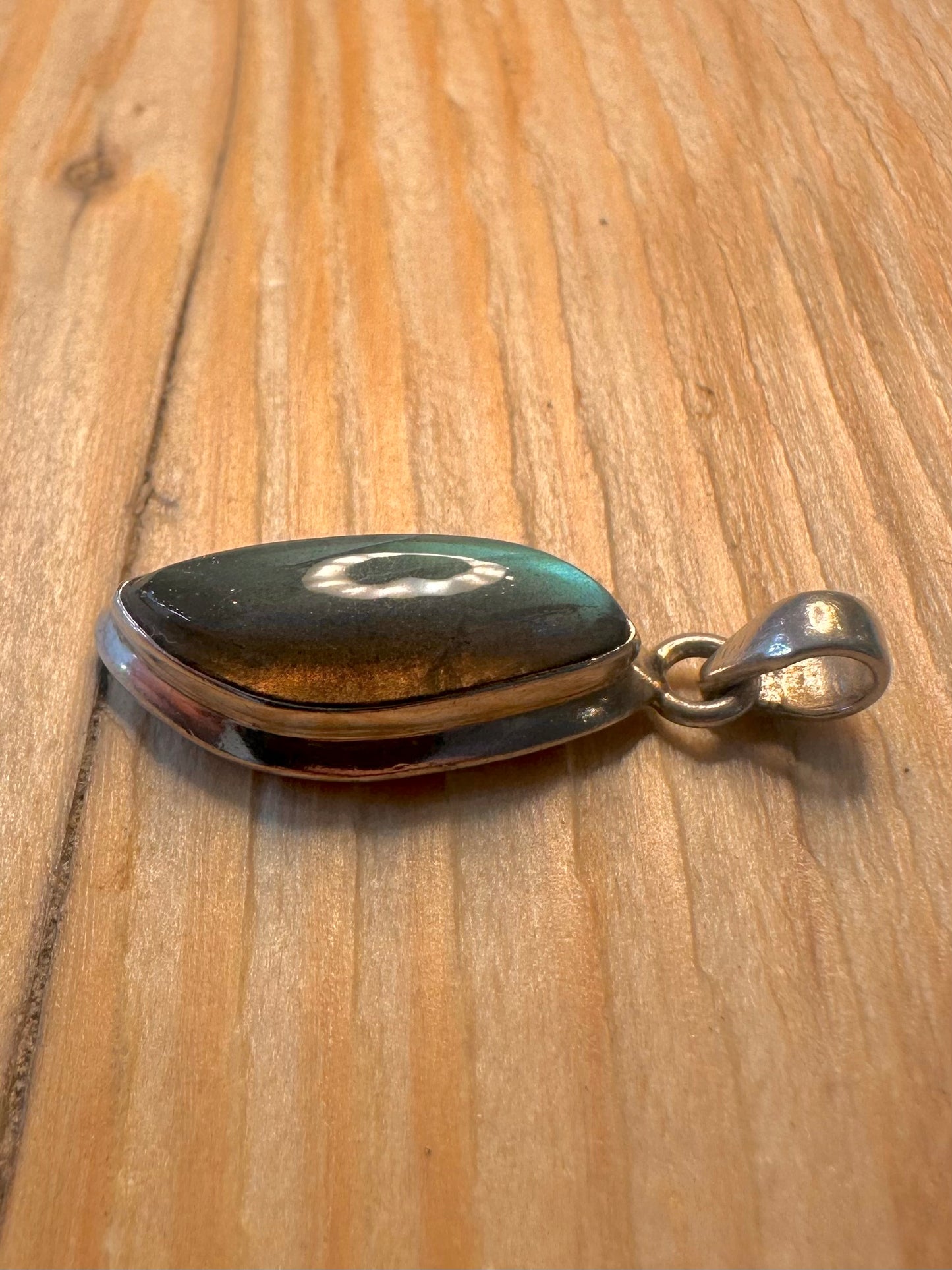 Abstract Labradorite 925 Silver Pendant