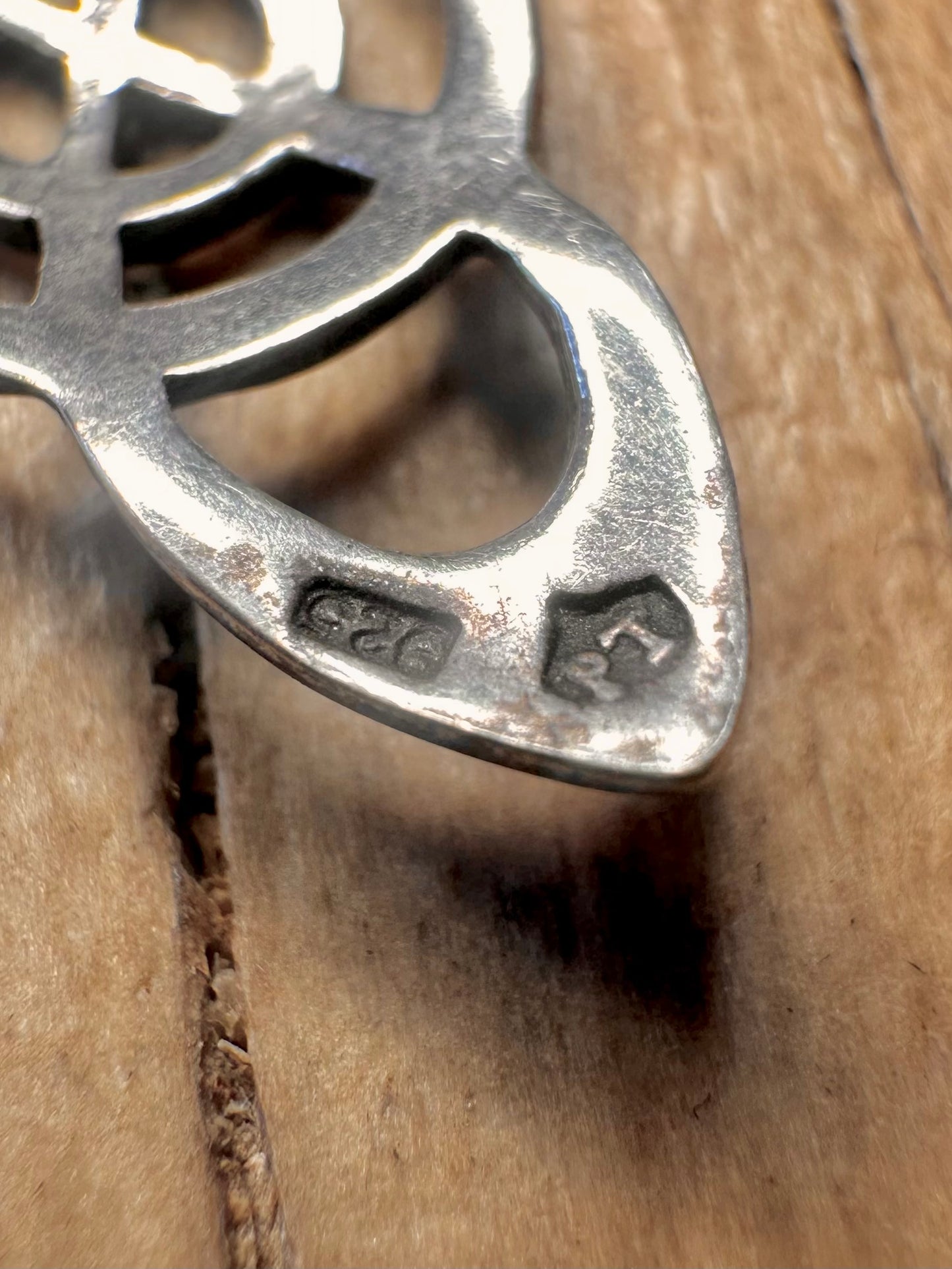 Vintage Celtic Dangle Maker PT 925 Sterling Silver Earrings