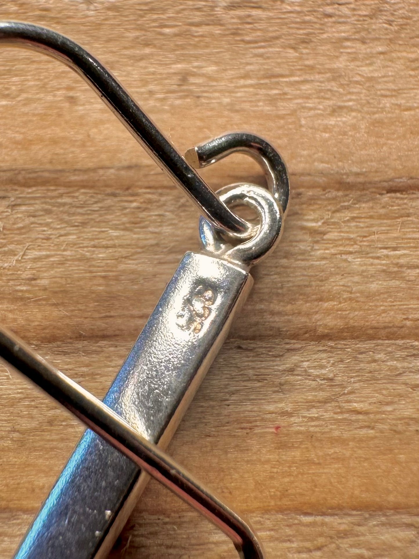 Modernist Long Bar 925 Sterling Silver Earrings