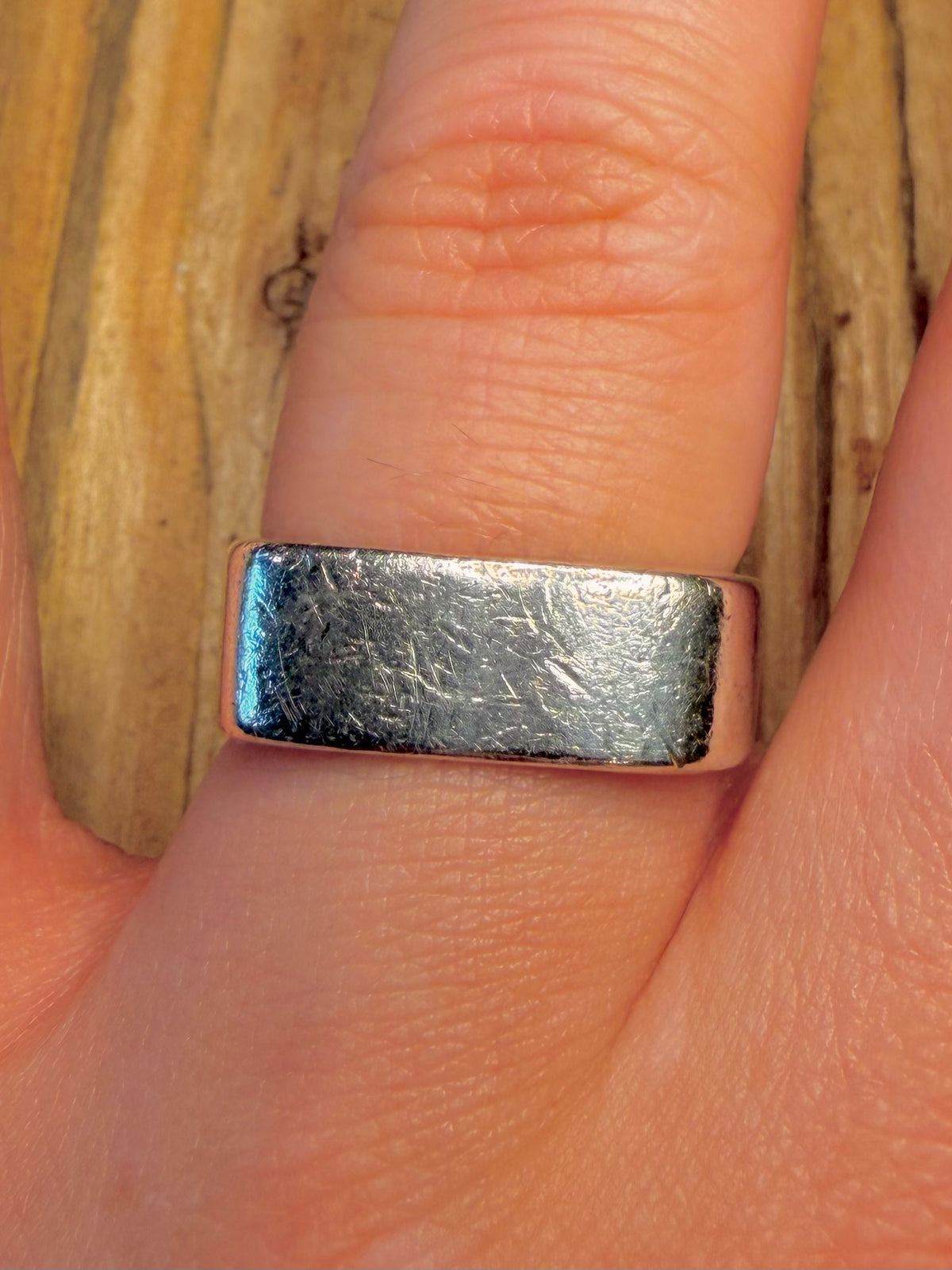 Square Band 925 Sterling Silver Size R1/2 Ring