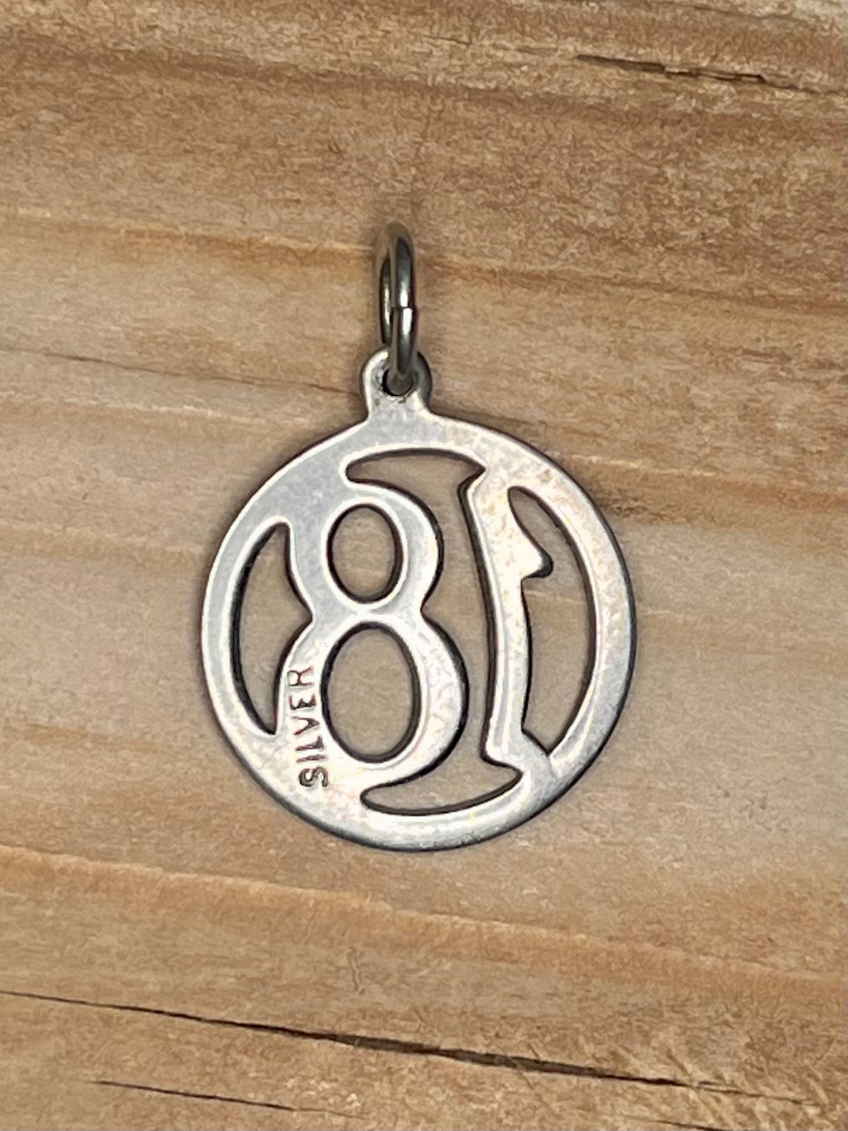 18 Textured Circle Sterling Silver Pendant
