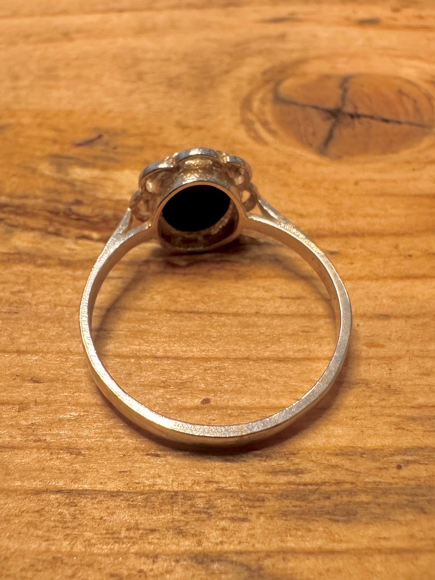 Vintage 1995 Lapis Oval 925 Silver Size N Ring
