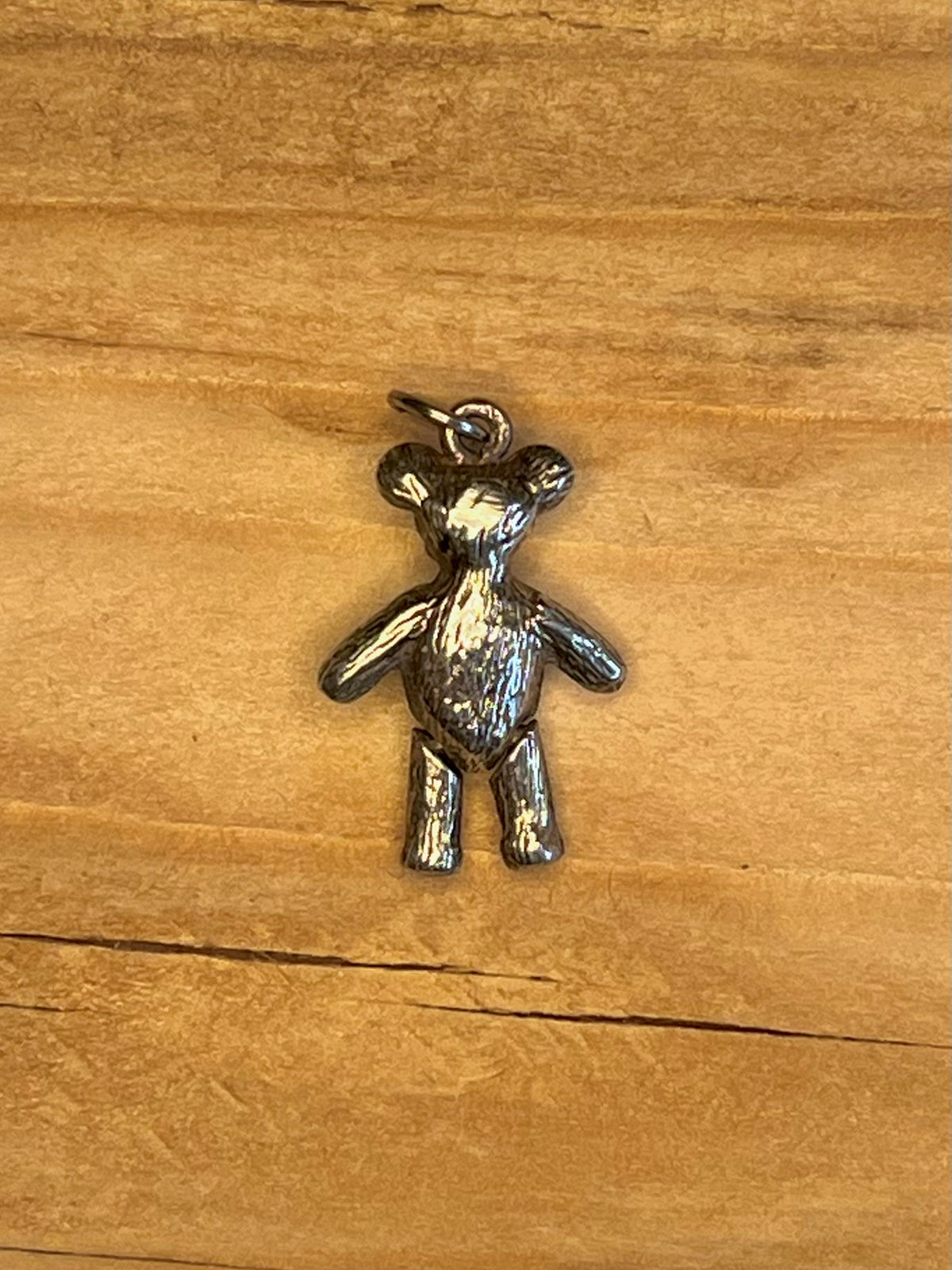 Small Teddy Bear Articulated 925 Sterling Silver Pendant