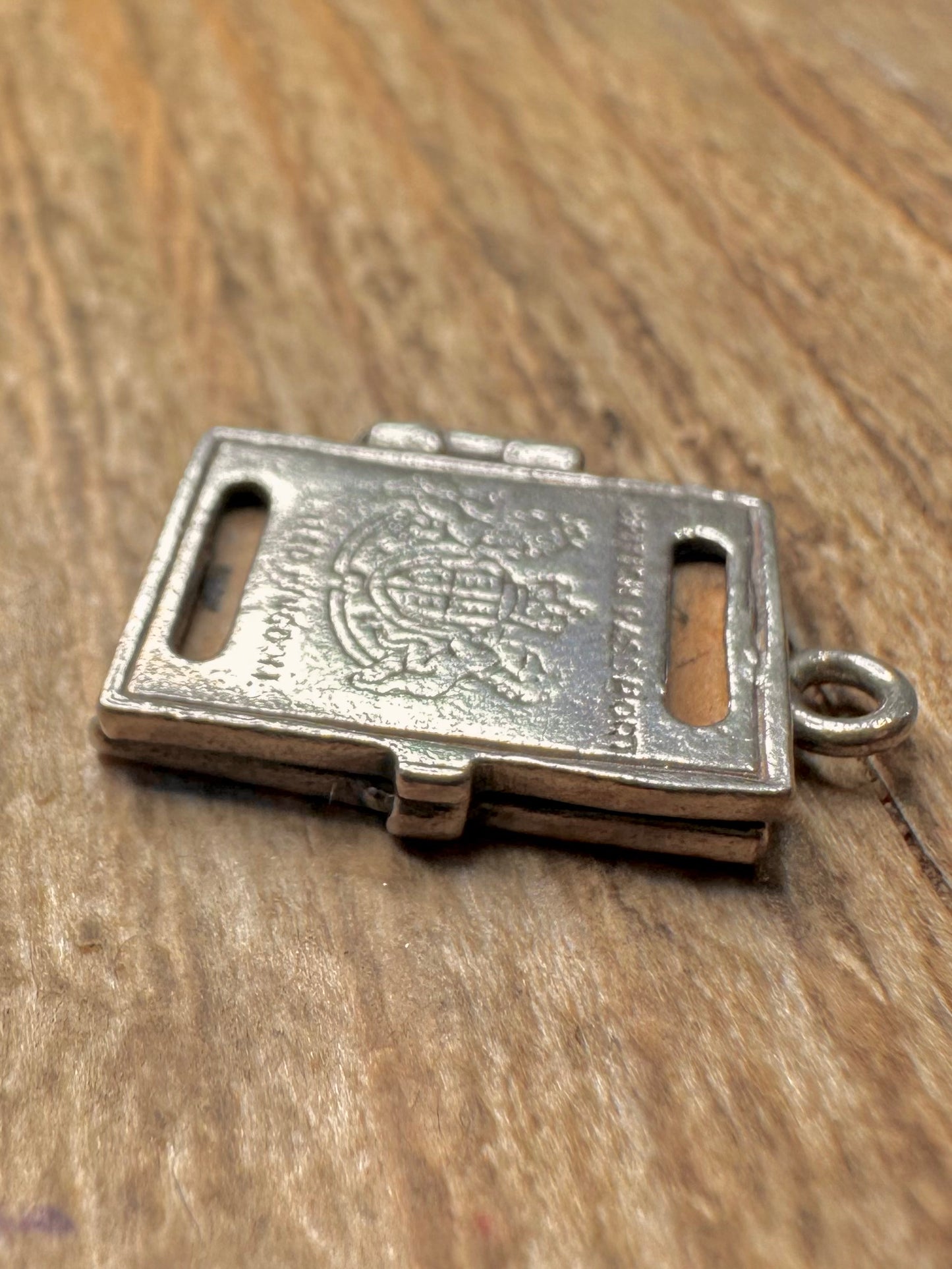 Vintage Nuvo Passport United Kingdom 925 Sterling Silver Charm Pendant