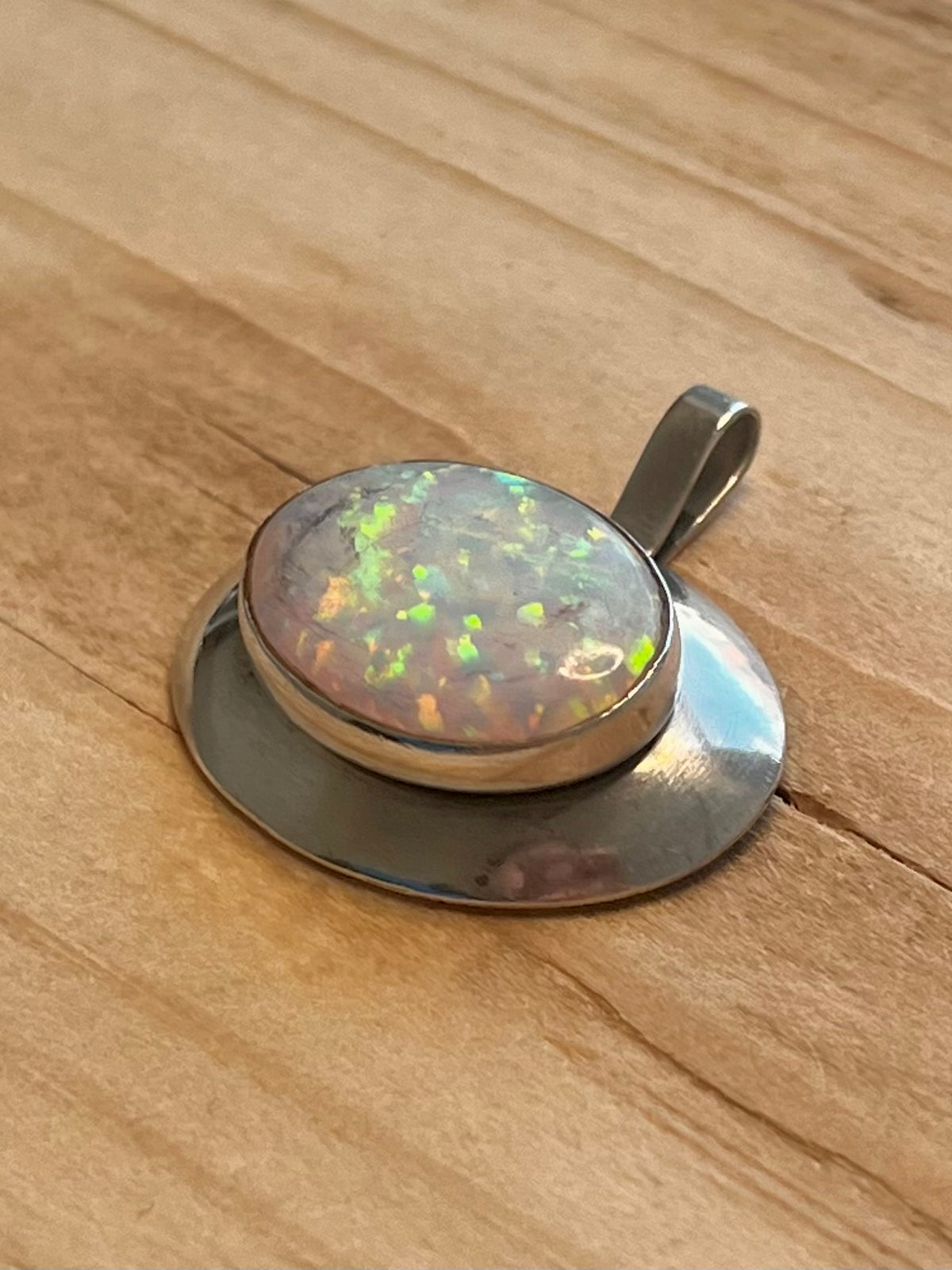 Oval Opal 925 Sterling Silver Pendant