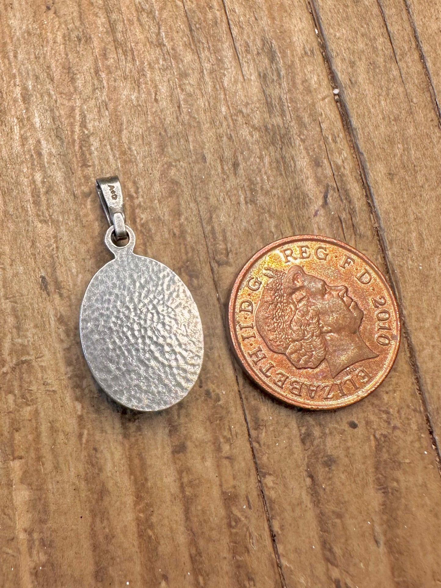 Cameo Textured Frame 925 Sterling Silver Pendant