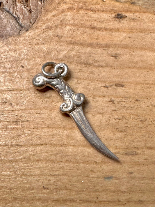 Vintage Dagger 925 Silver Pendant