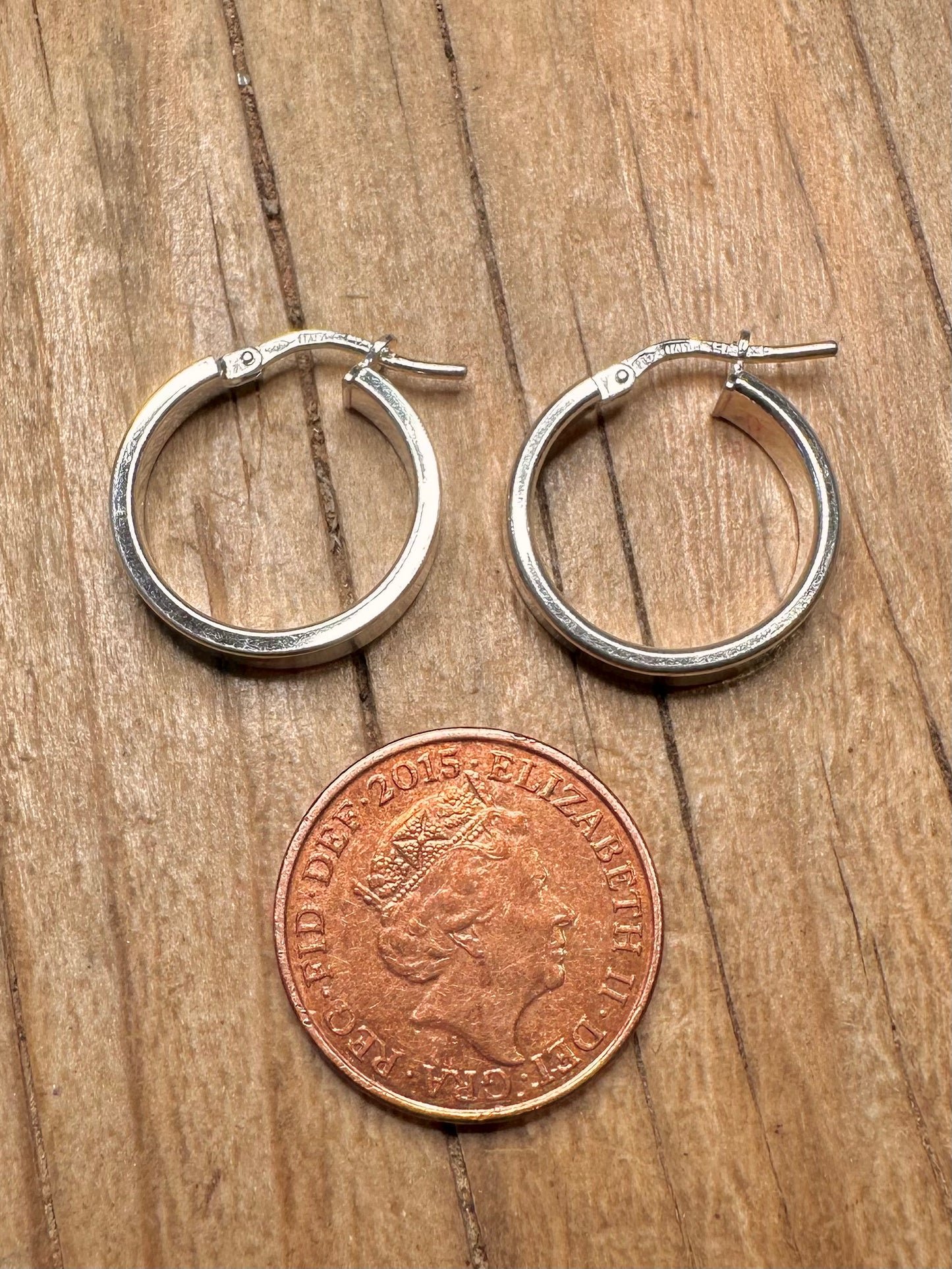 Modernist Chunky Hoops Italy 925 Sterling Silver Earrings